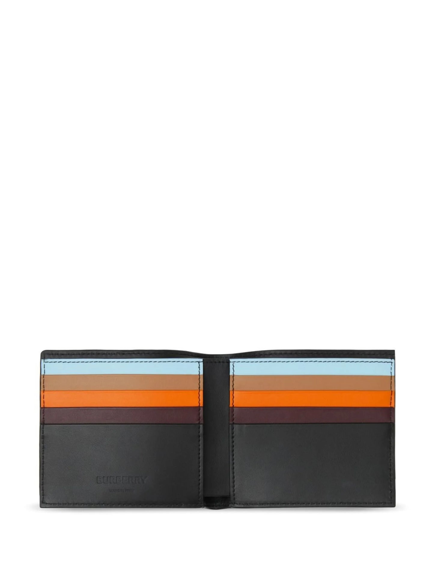 colour-block check bi-fold wallet