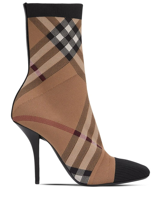 Vintage Check sock boots