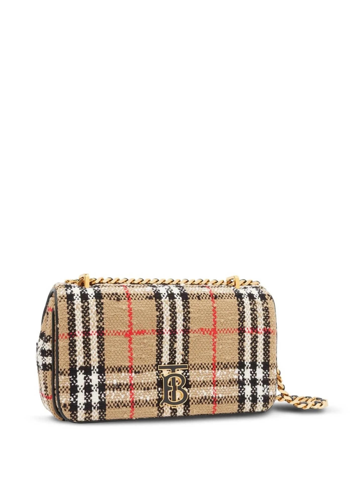 Lola Vintage-check bouclé shoulder bag