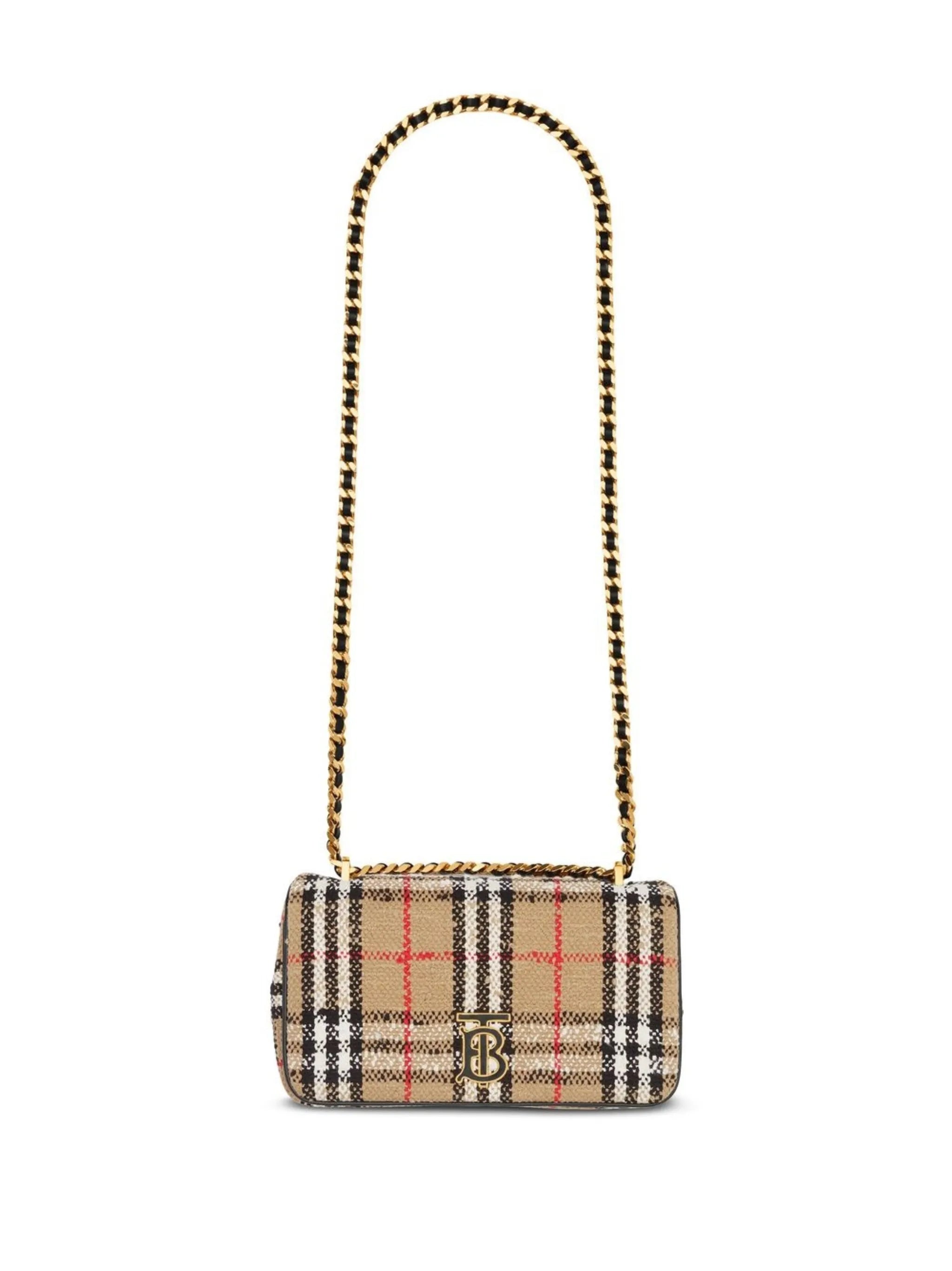 Lola Vintage-check bouclé shoulder bag