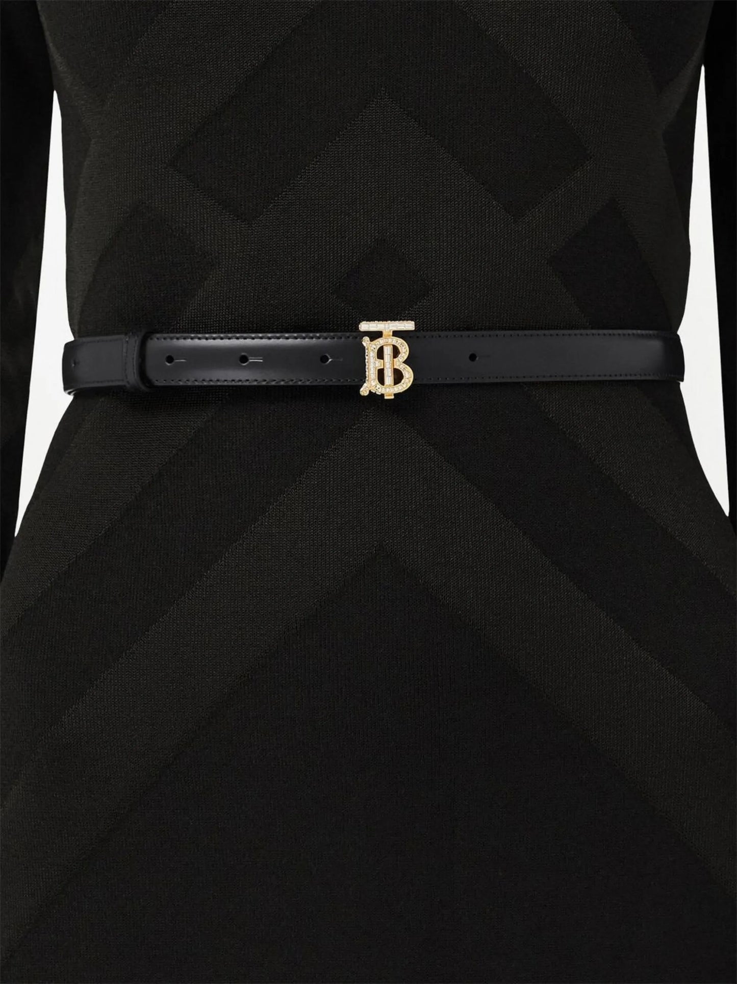 crystal-embellished logo-buckle belt