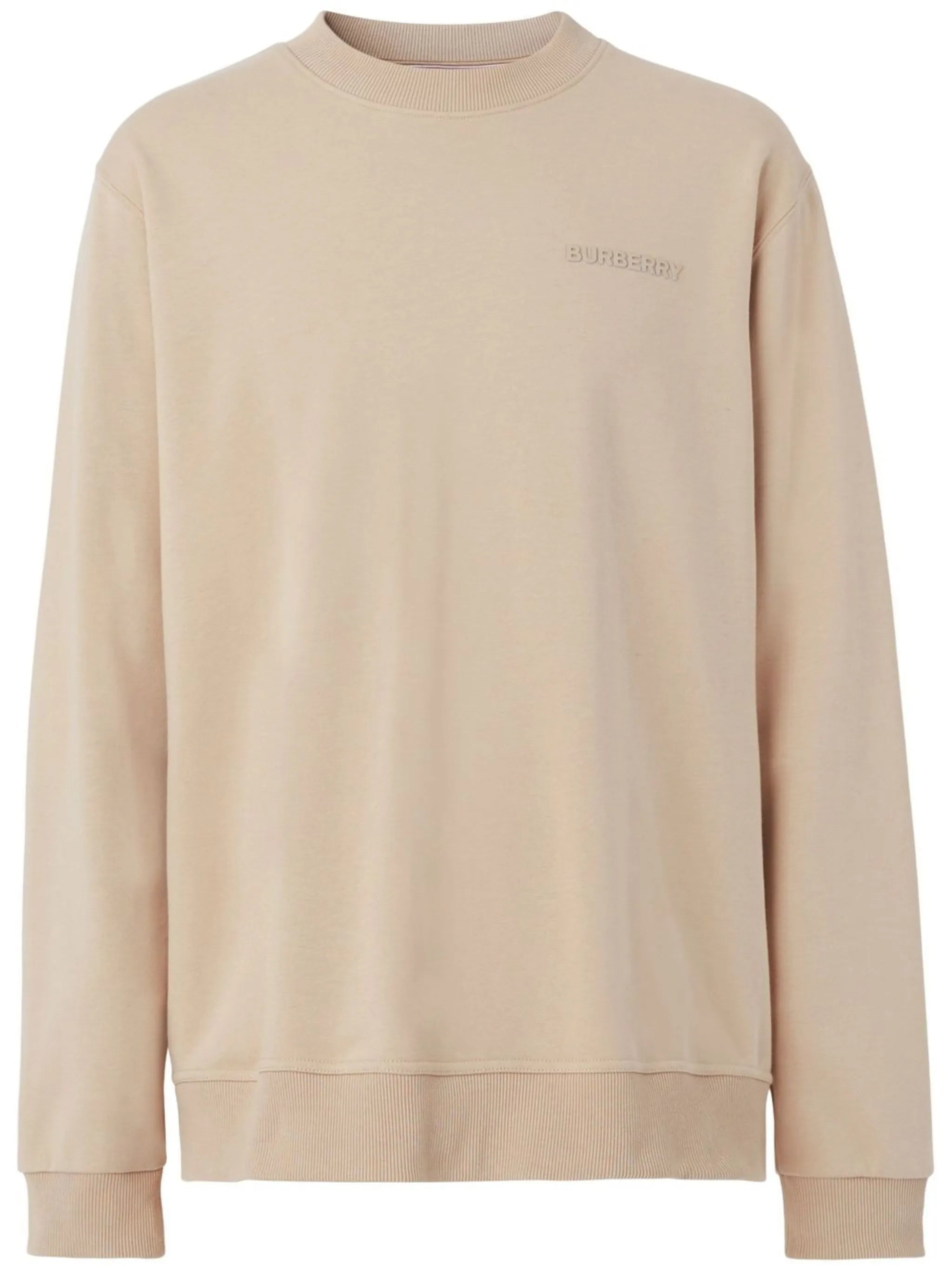 logo-embossed stretch-cotton sweatshirt