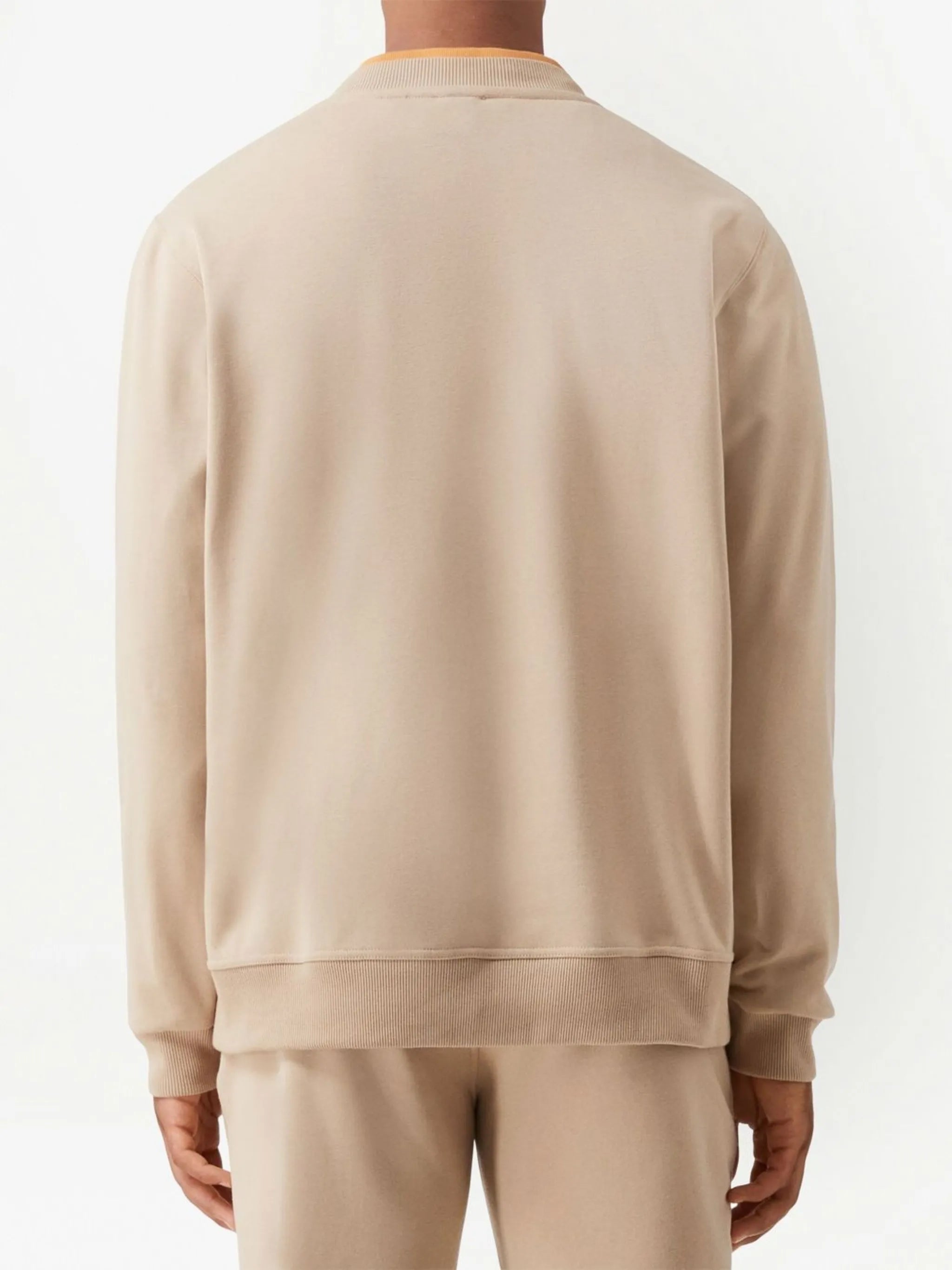 logo-embossed stretch-cotton sweatshirt