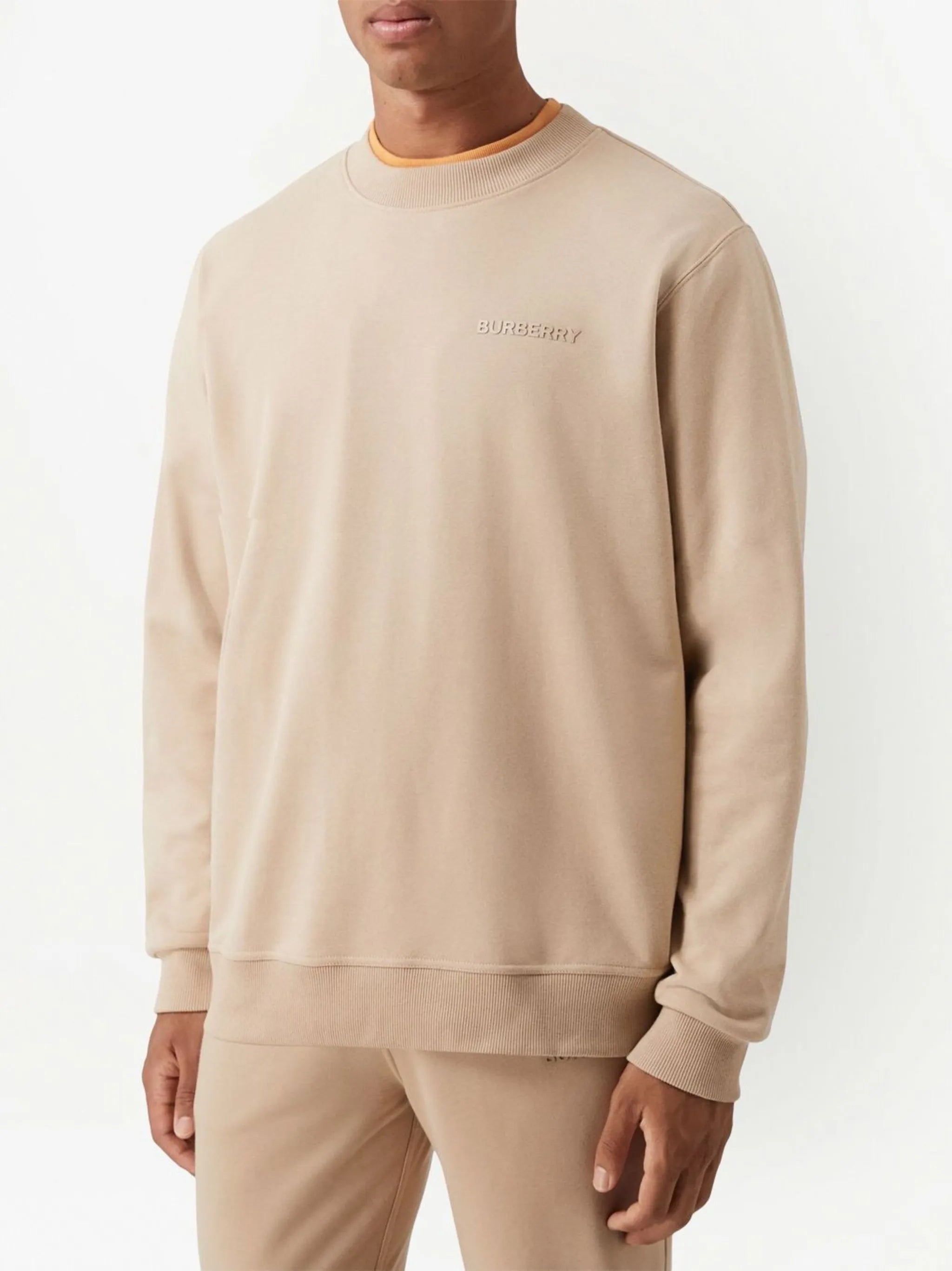 logo-embossed stretch-cotton sweatshirt