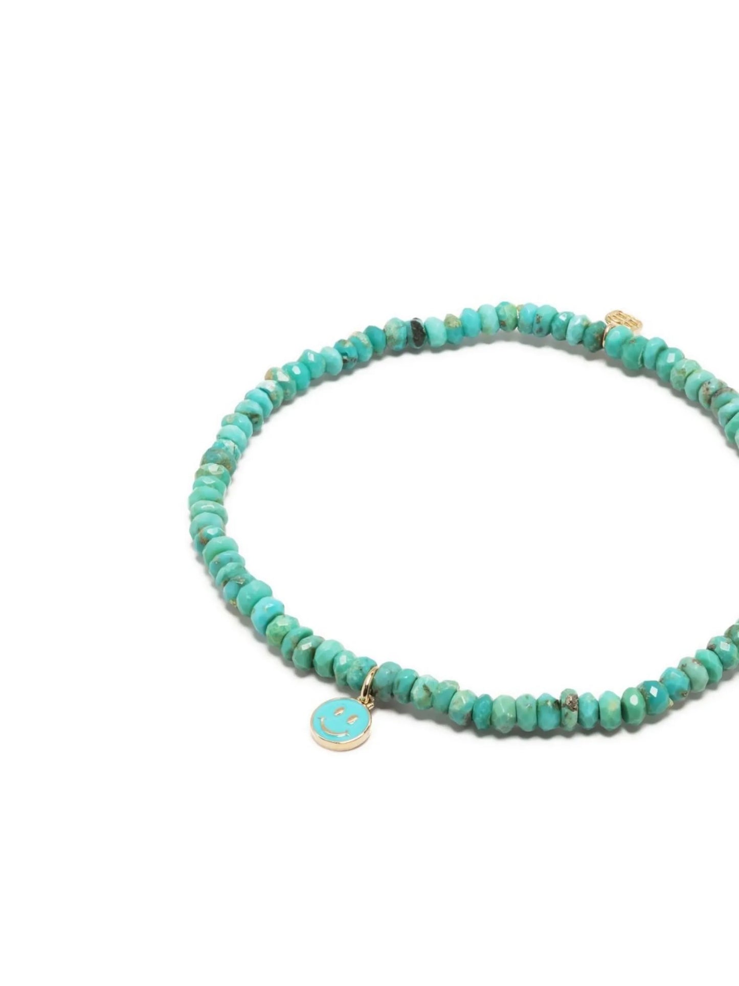 14kt yellow gold turquoise beaded bracelet
