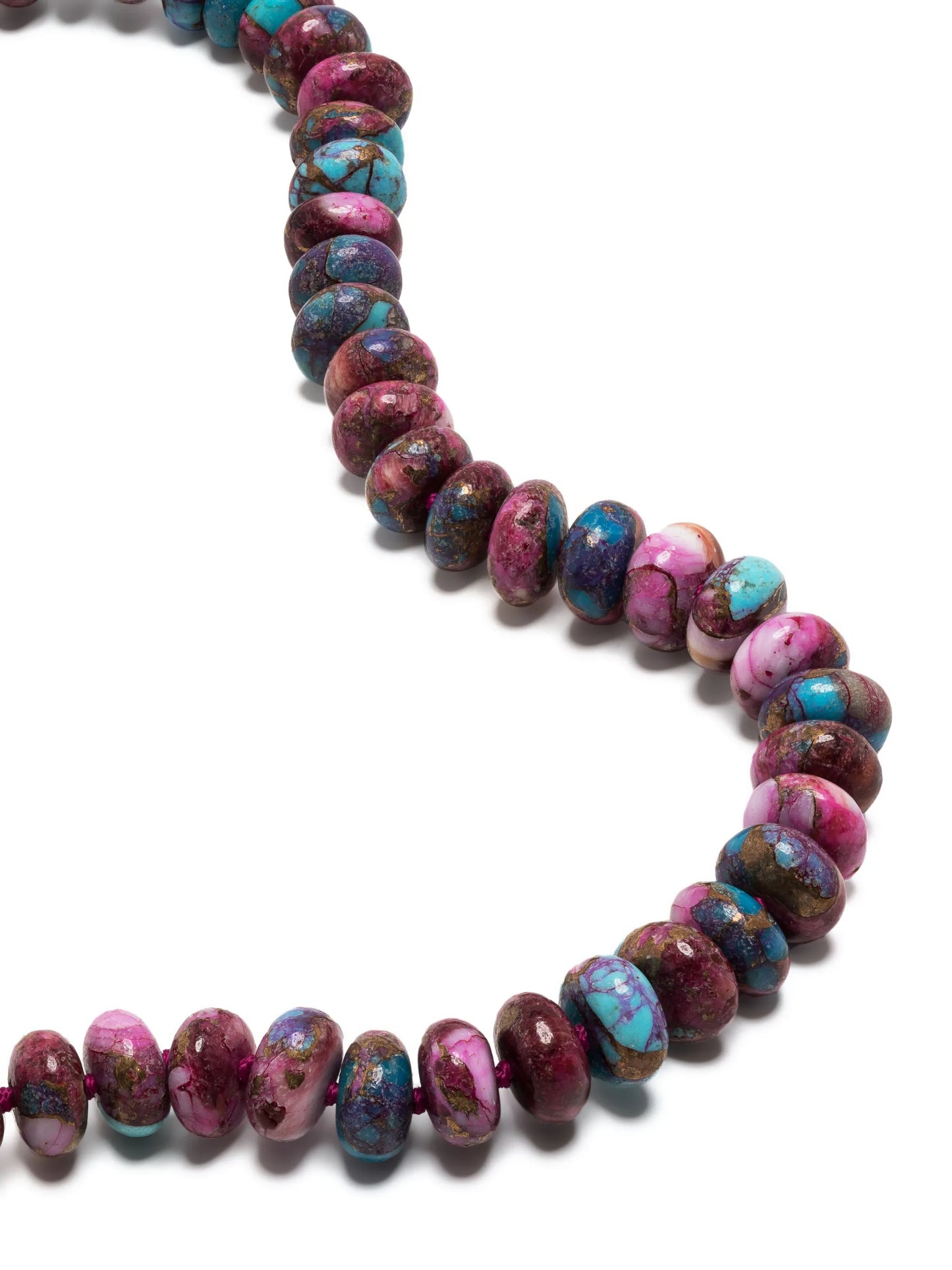 14kt yellow gold Purple Dahlia turquoise necklace