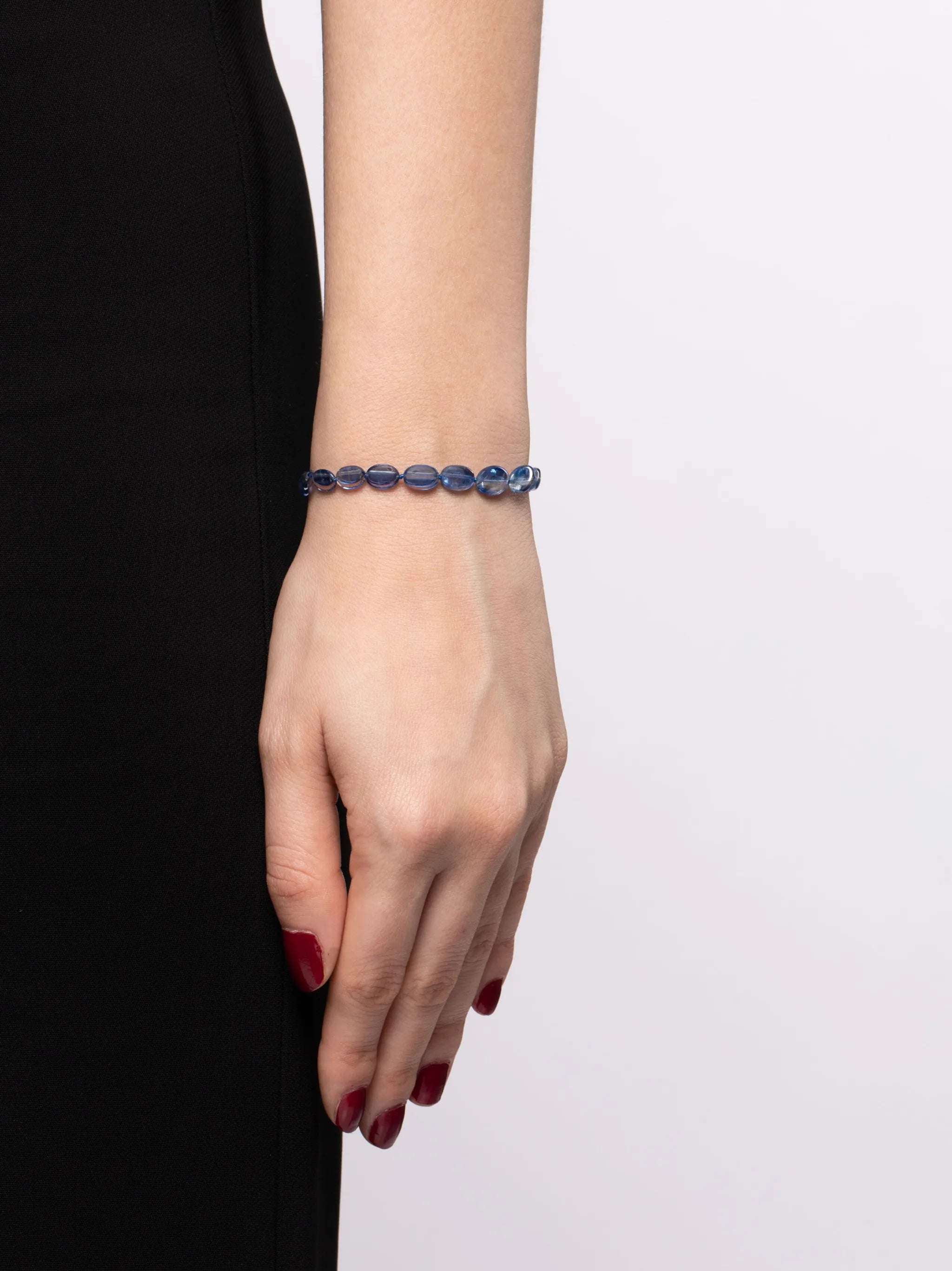 14kt yellow gold Arizona kyanite beaded bracelet