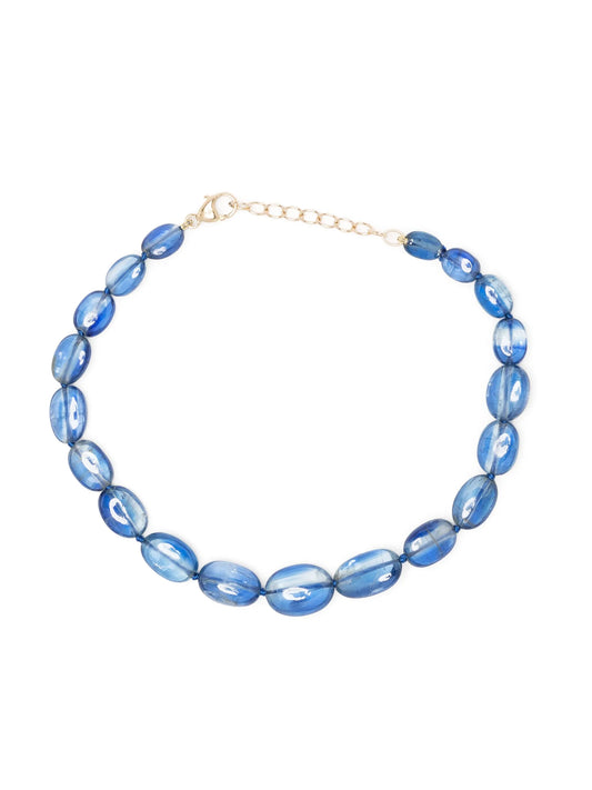 14kt yellow gold Arizona kyanite beaded bracelet
