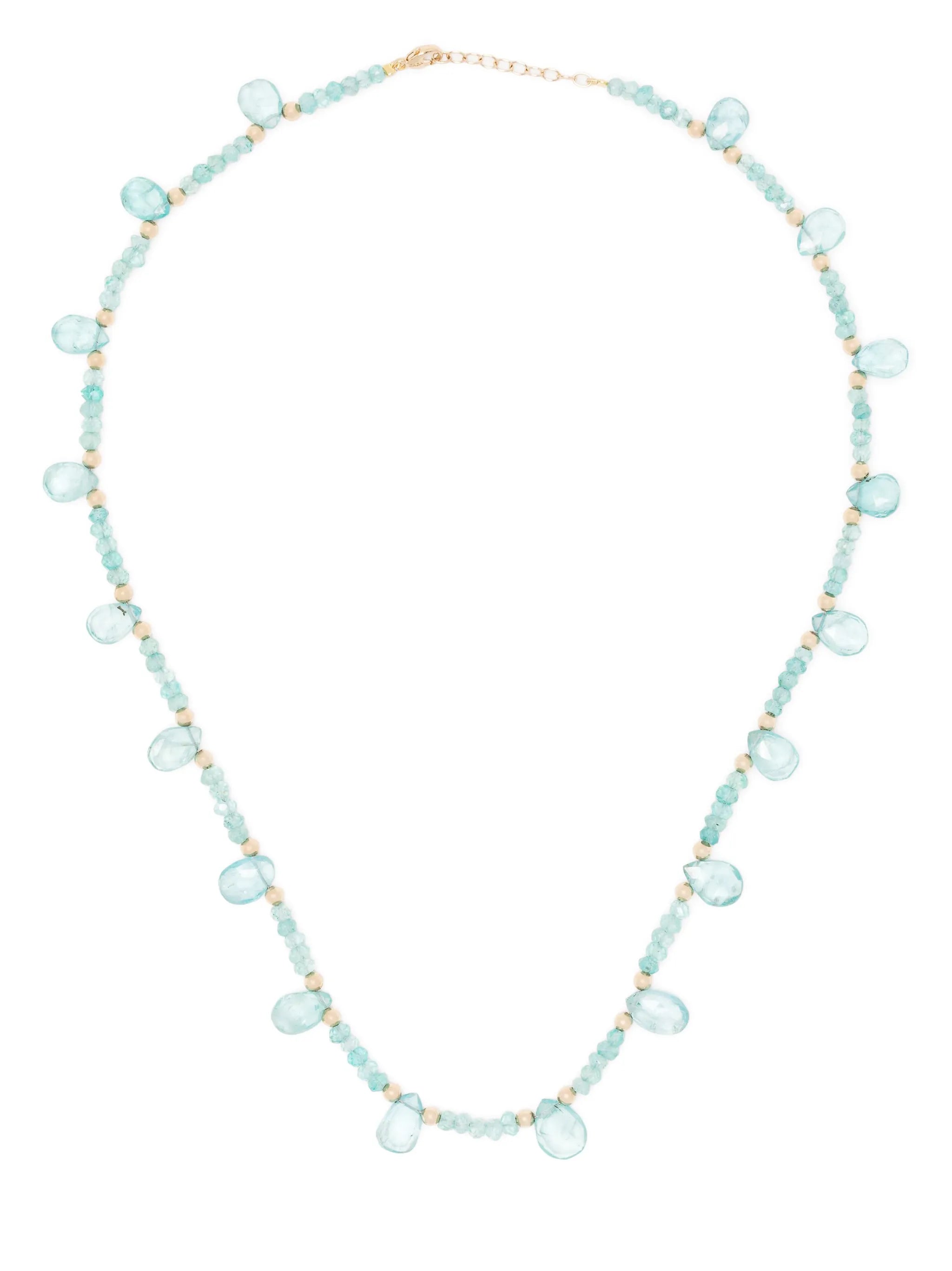 14kt yellow gold Arizona Teardrop apatite necklace