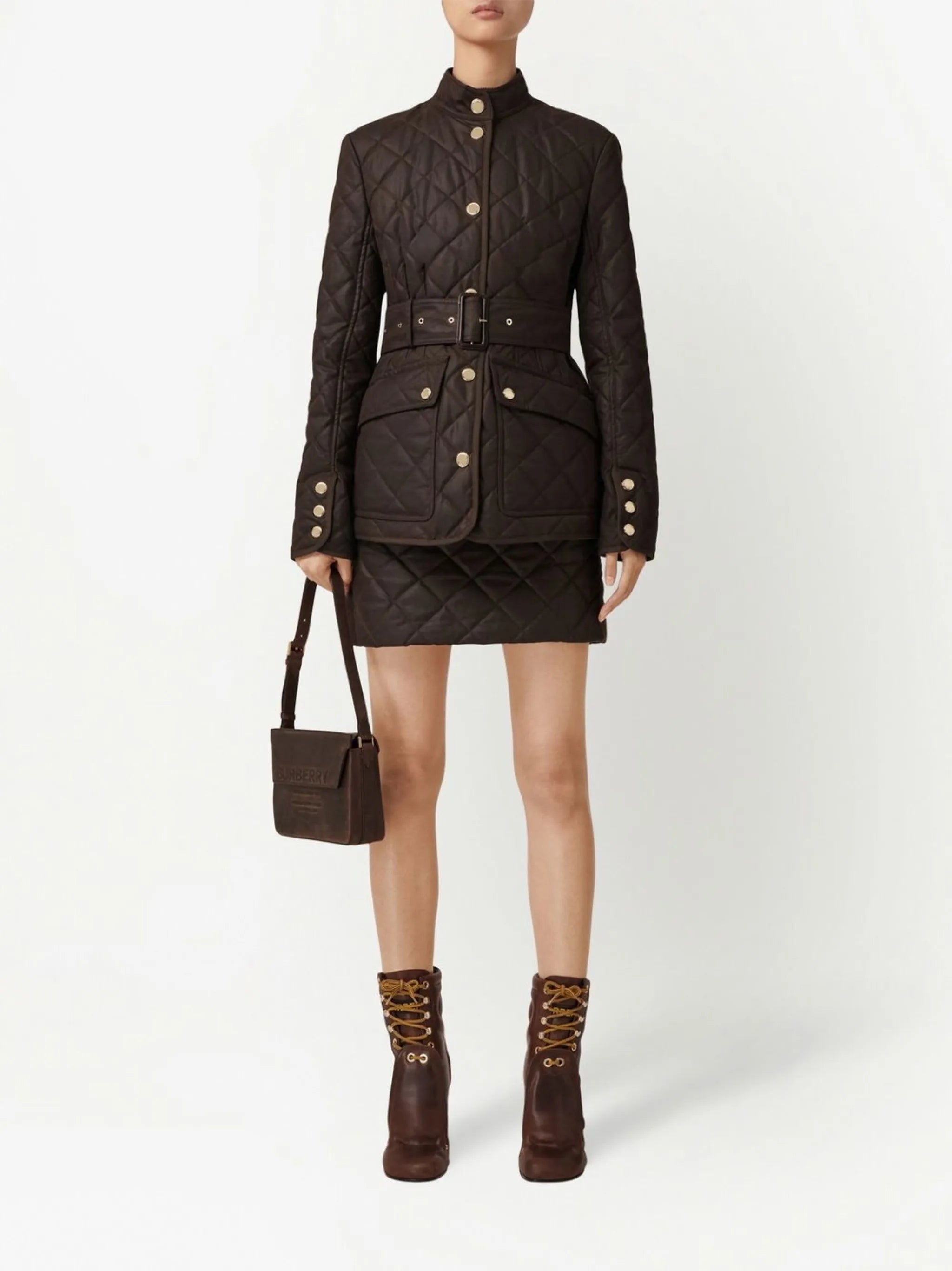 belted quilted jacket