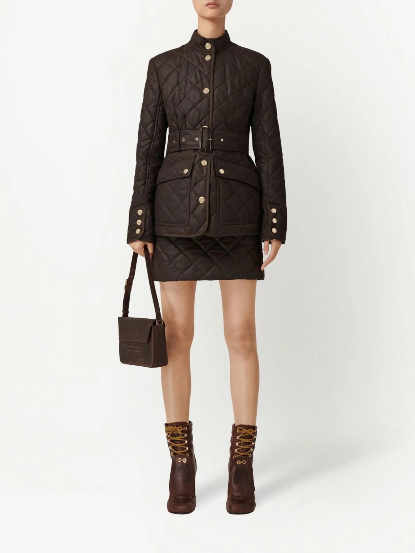 belted quilted jacket