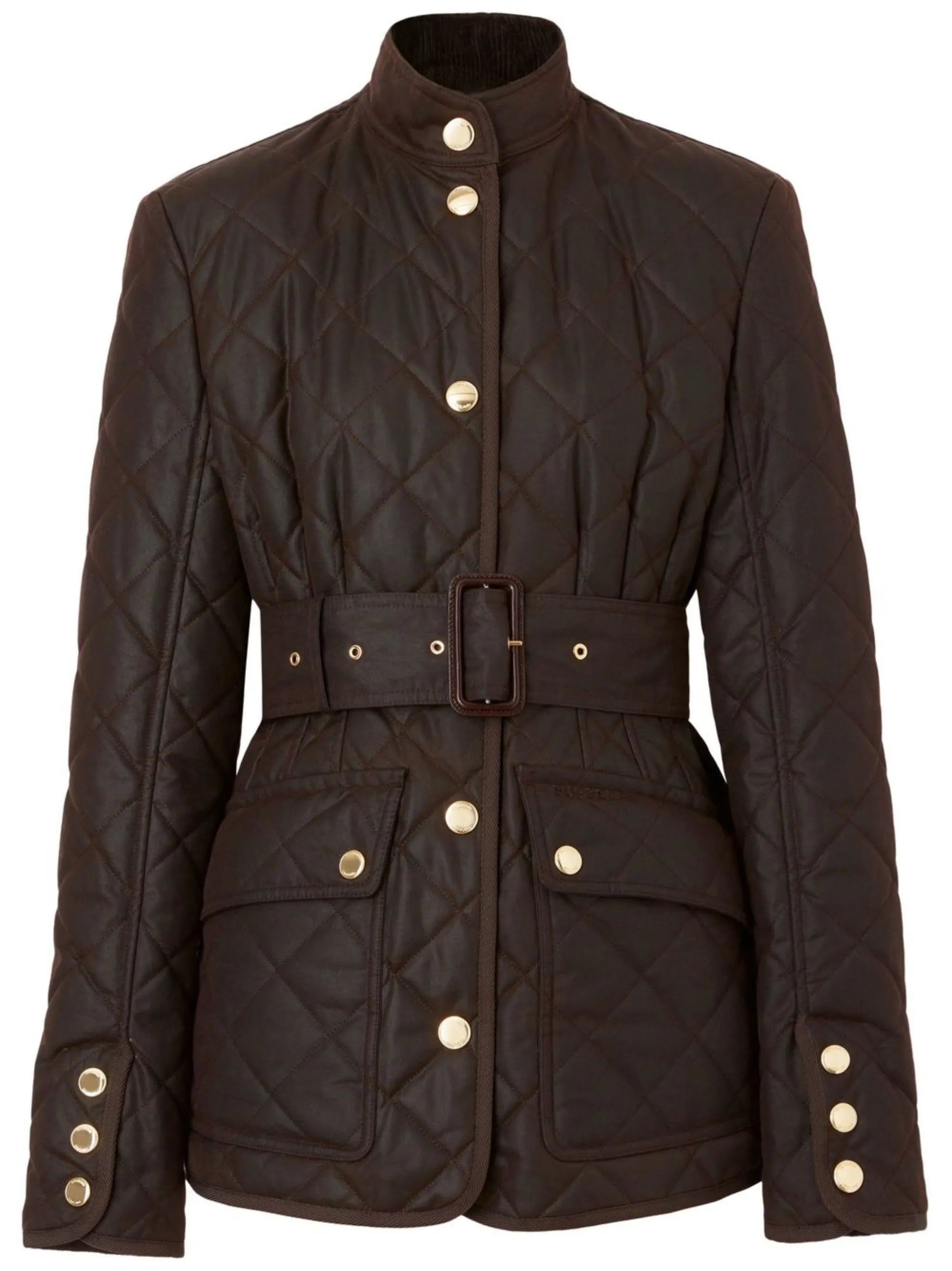 belted quilted jacket