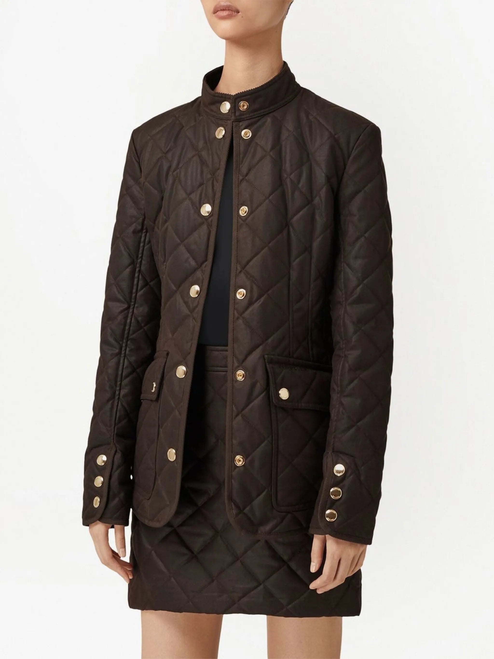 belted quilted jacket