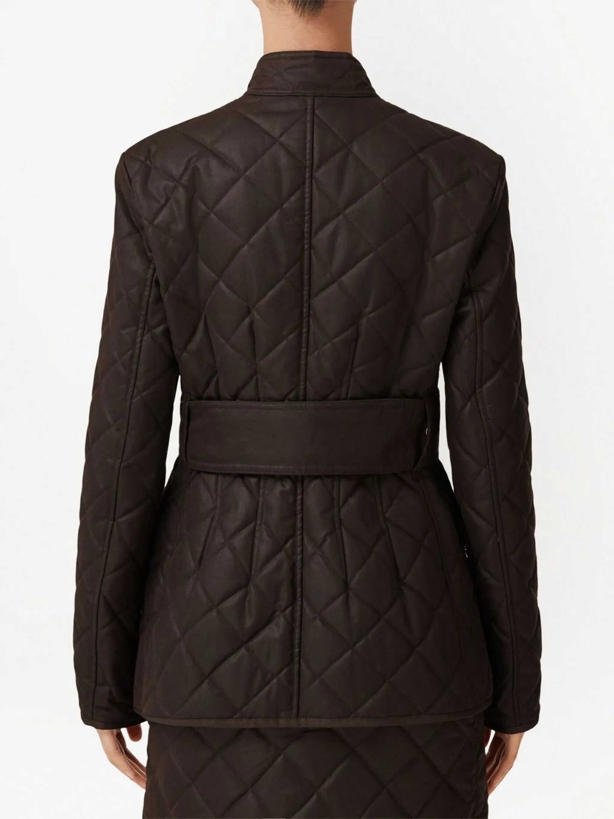 belted quilted jacket