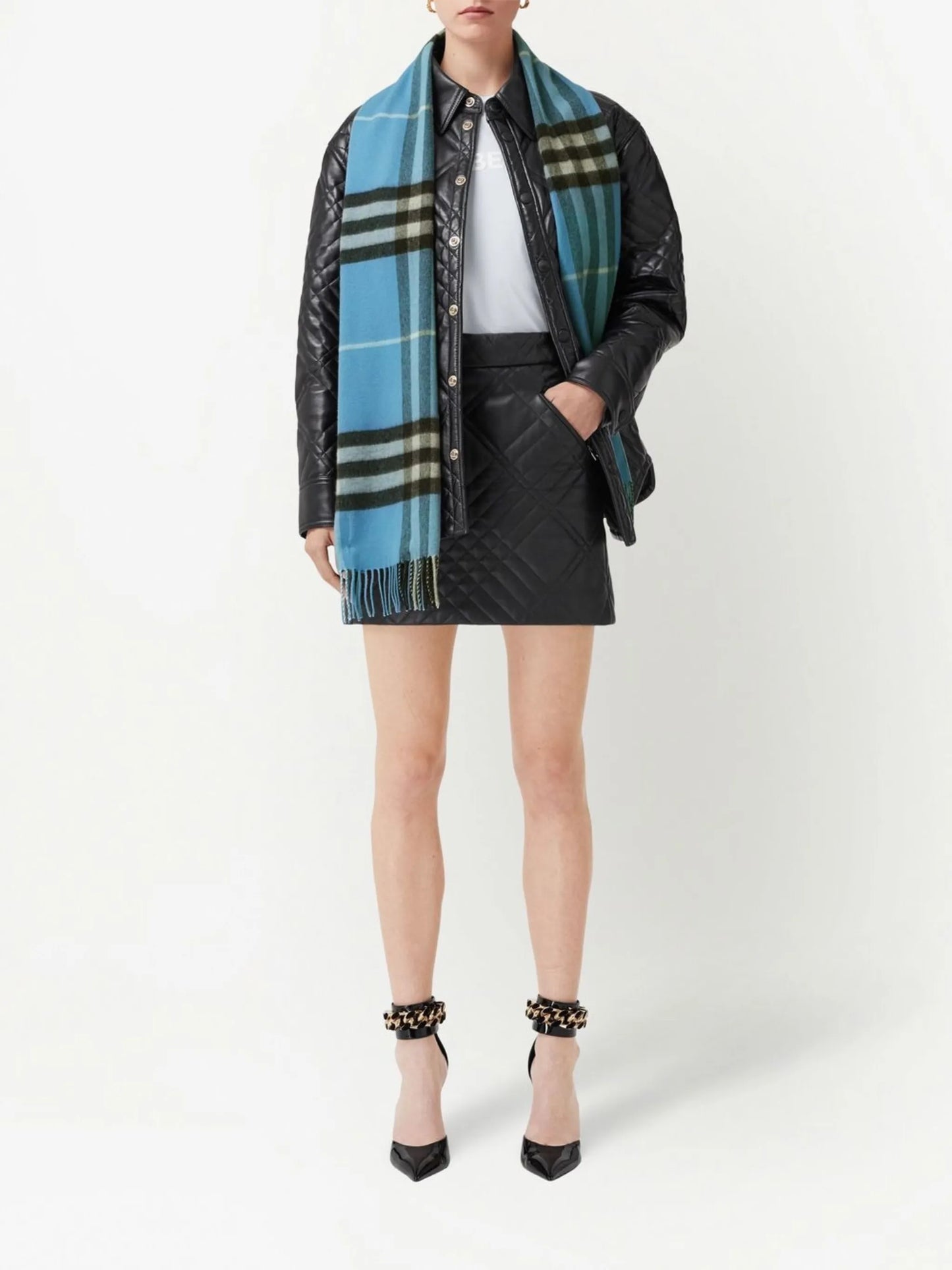 Classic Check cashmere scarf