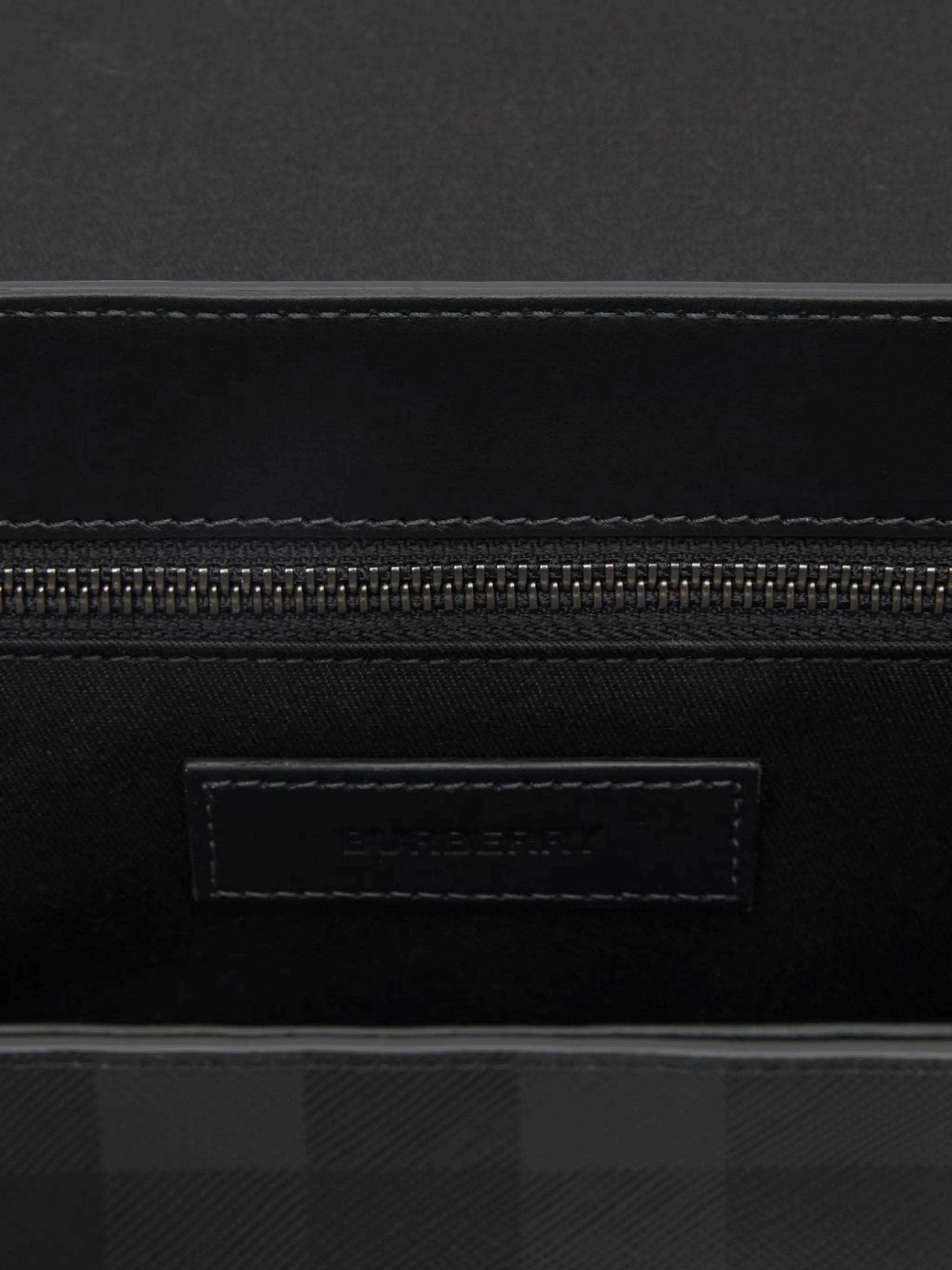 Checked logo-embossed Messenger bag
