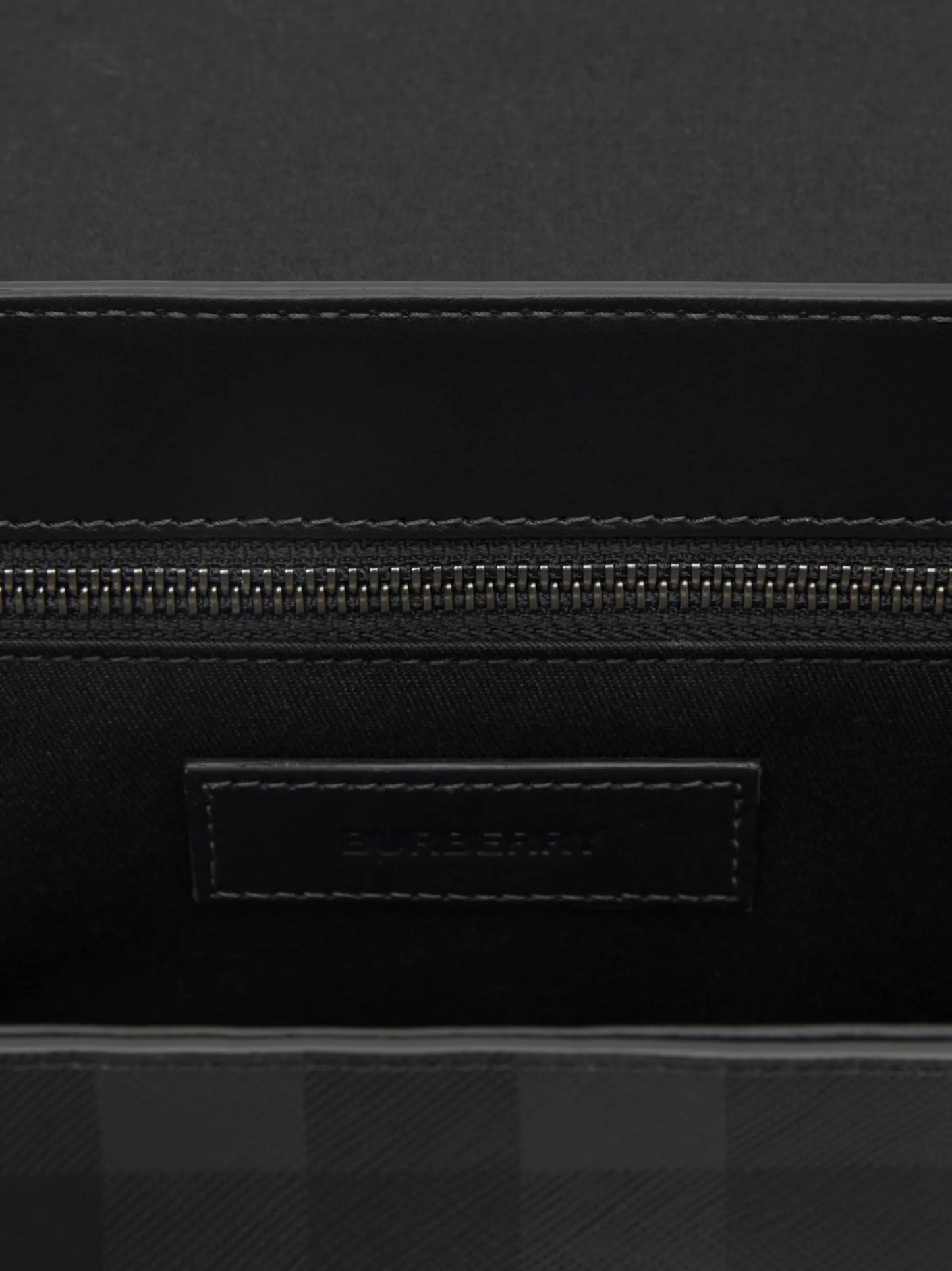 Checked logo-embossed Messenger bag