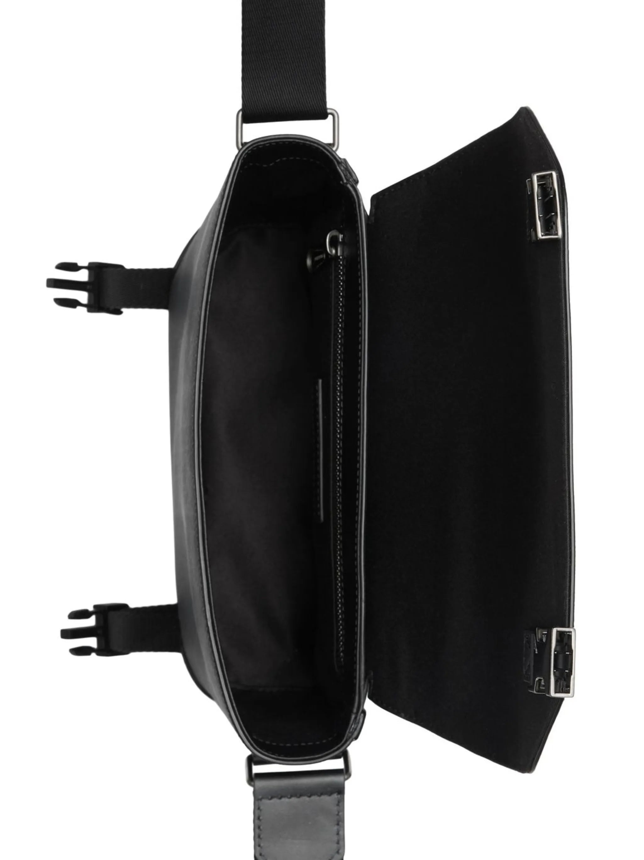 Checked logo-embossed Messenger bag