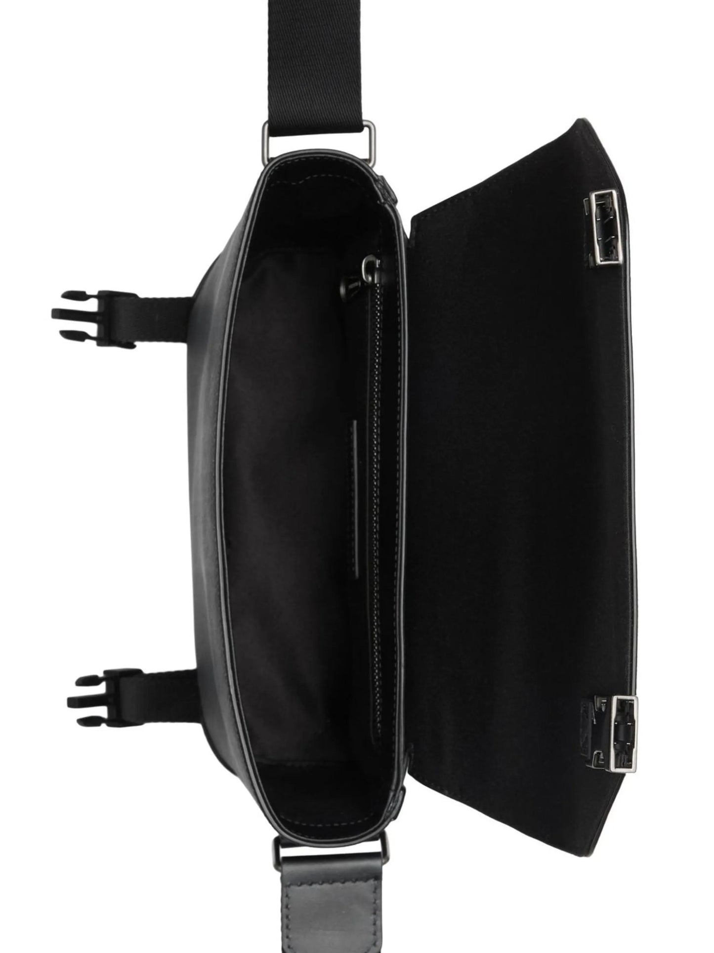 Checked logo-embossed Messenger bag