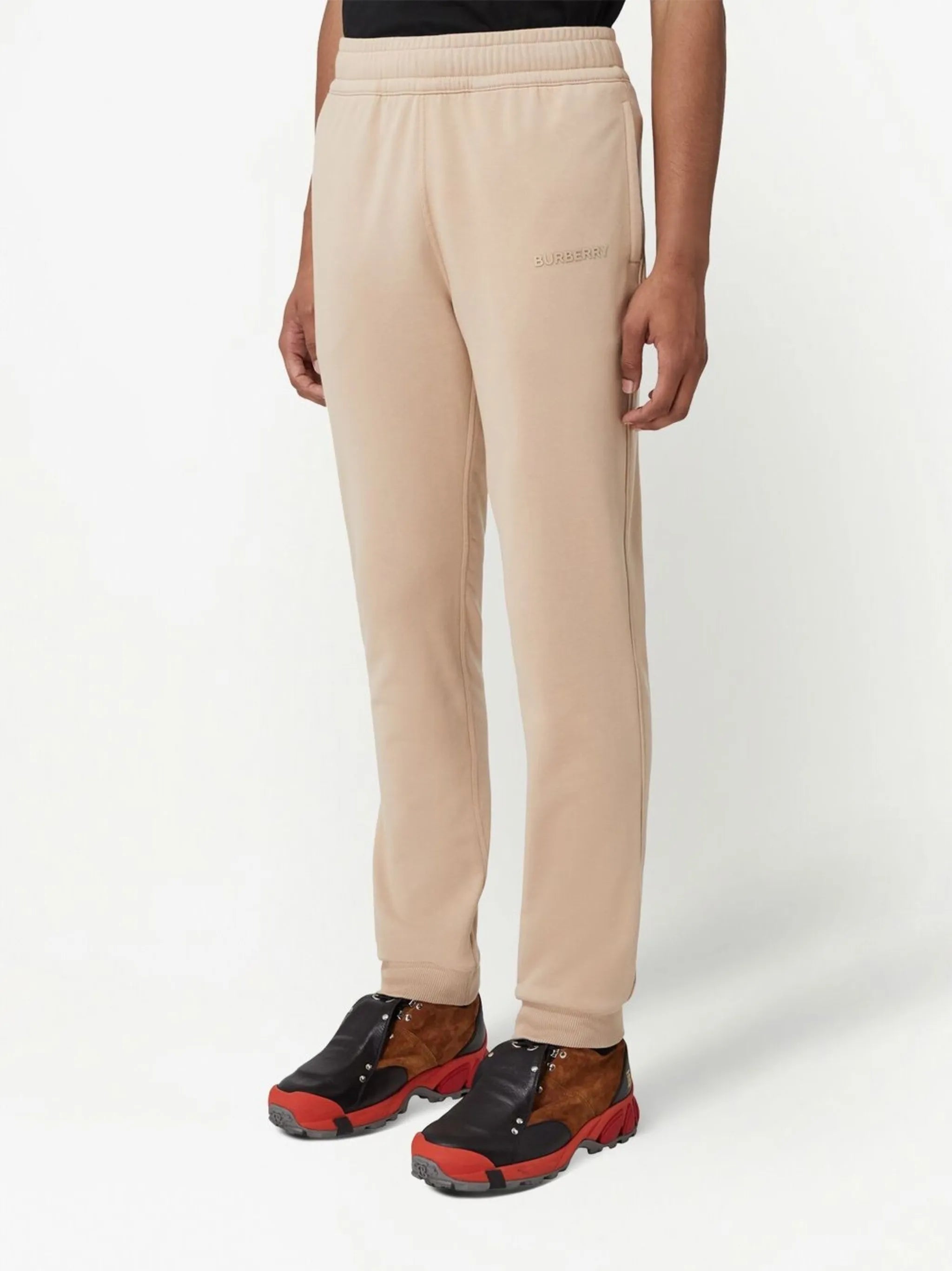 logo-print stretch-cotton track trousers