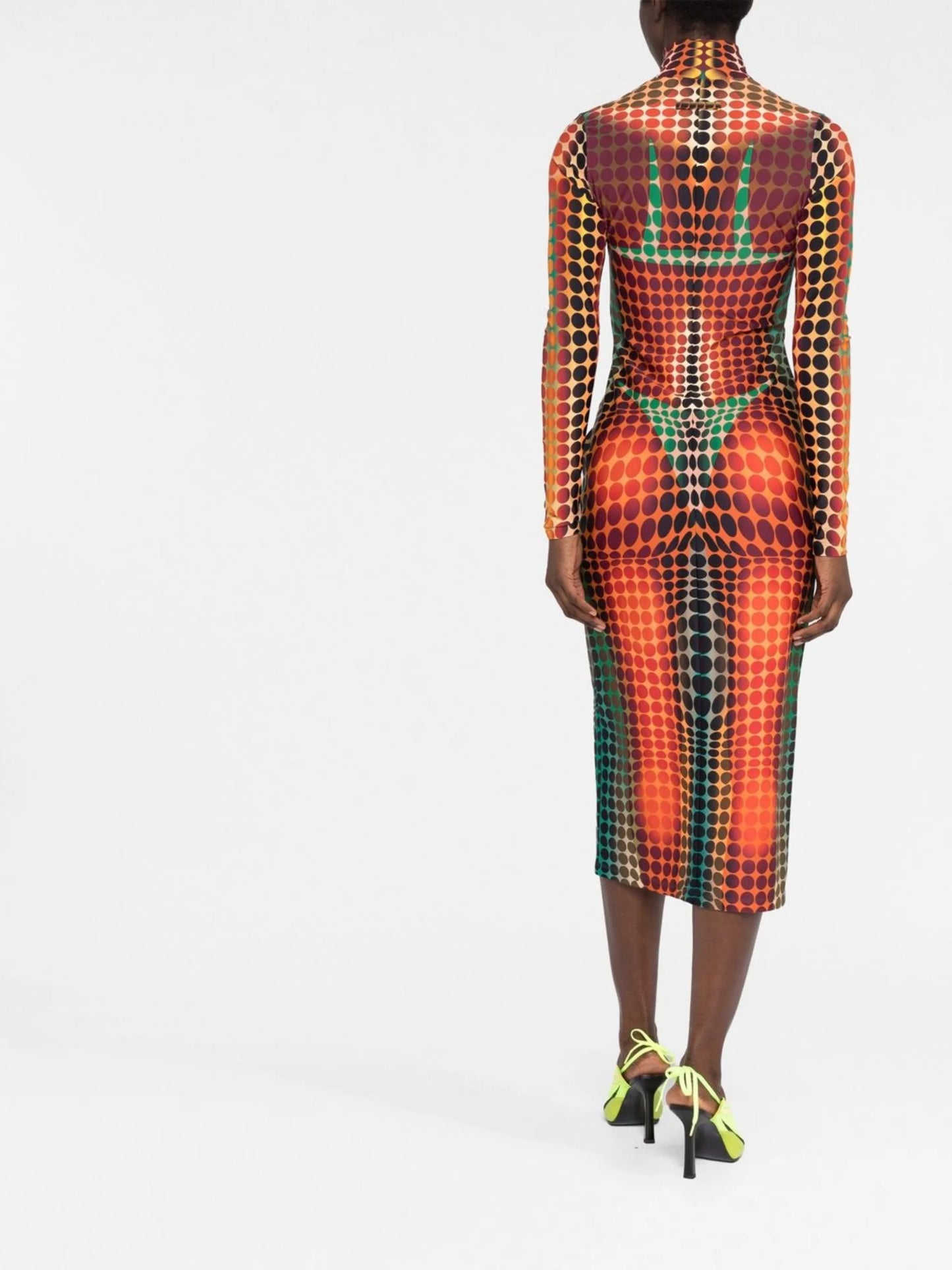 The Brown Dots Print Dress