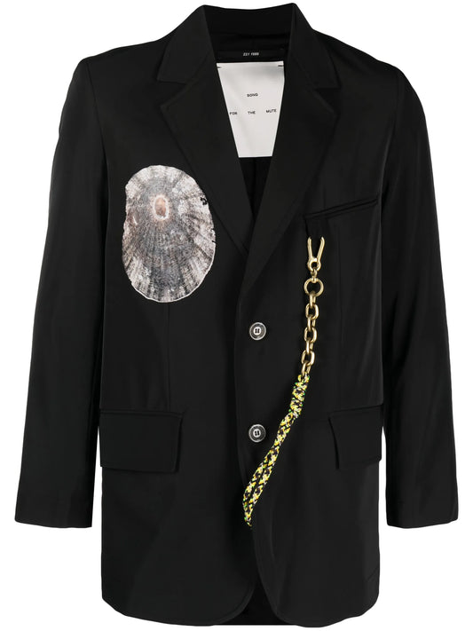 chain-link detail blazer