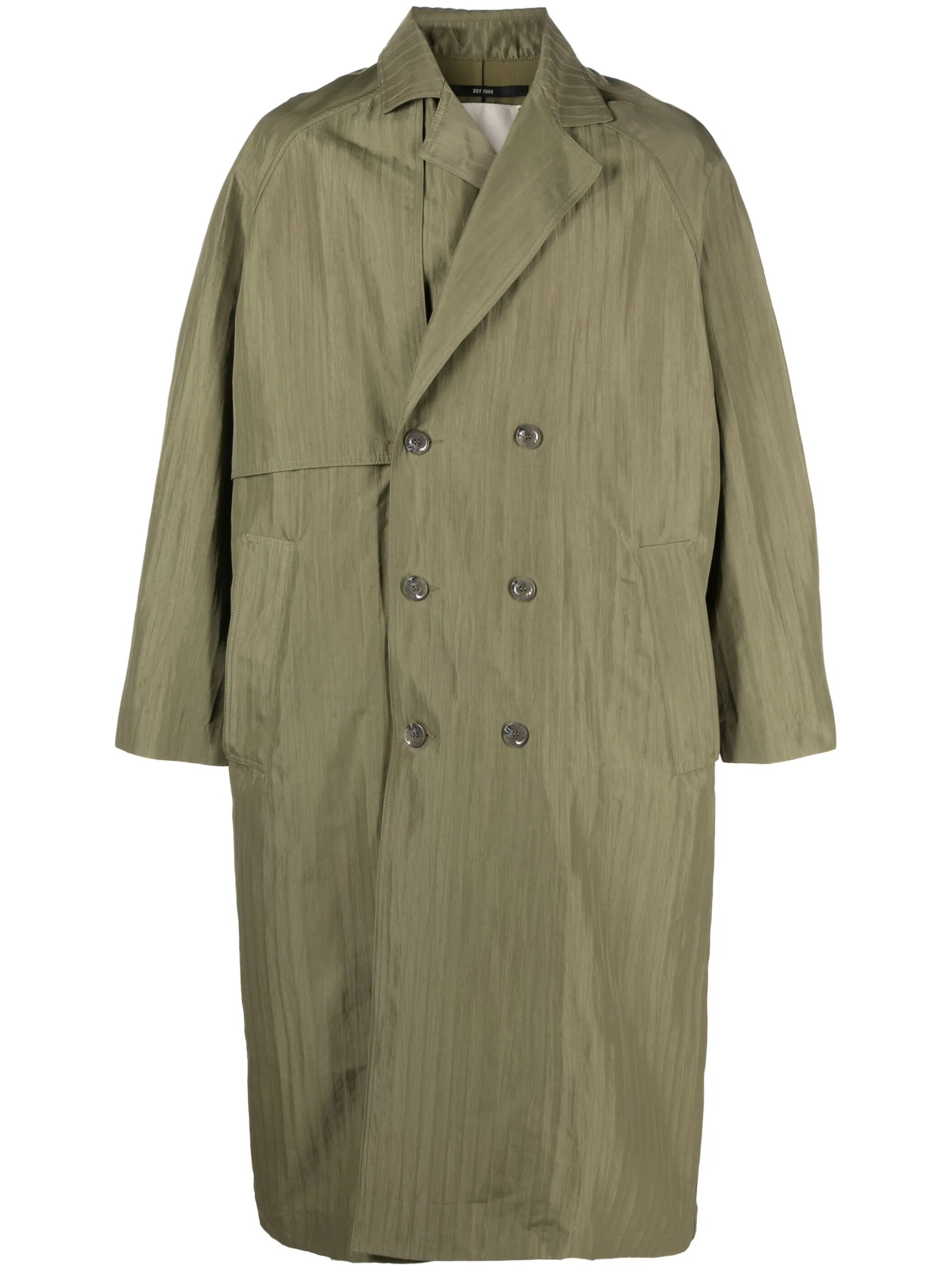 double-breasted trench coat