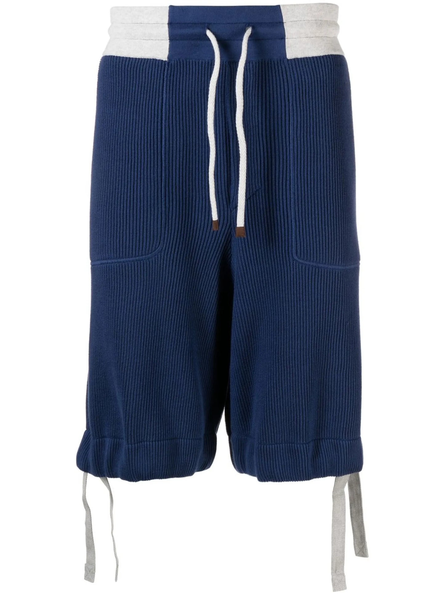 elasticated-waist track shorts