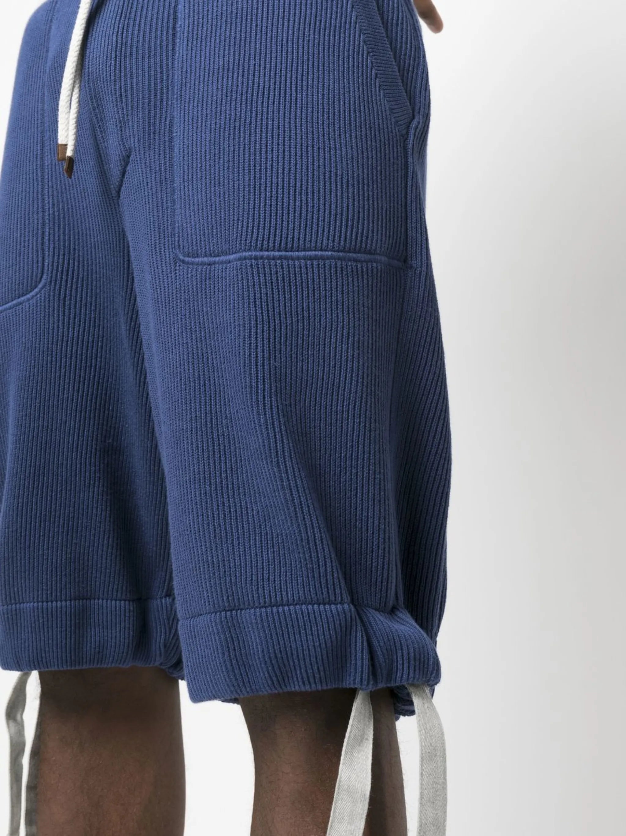 elasticated-waist track shorts
