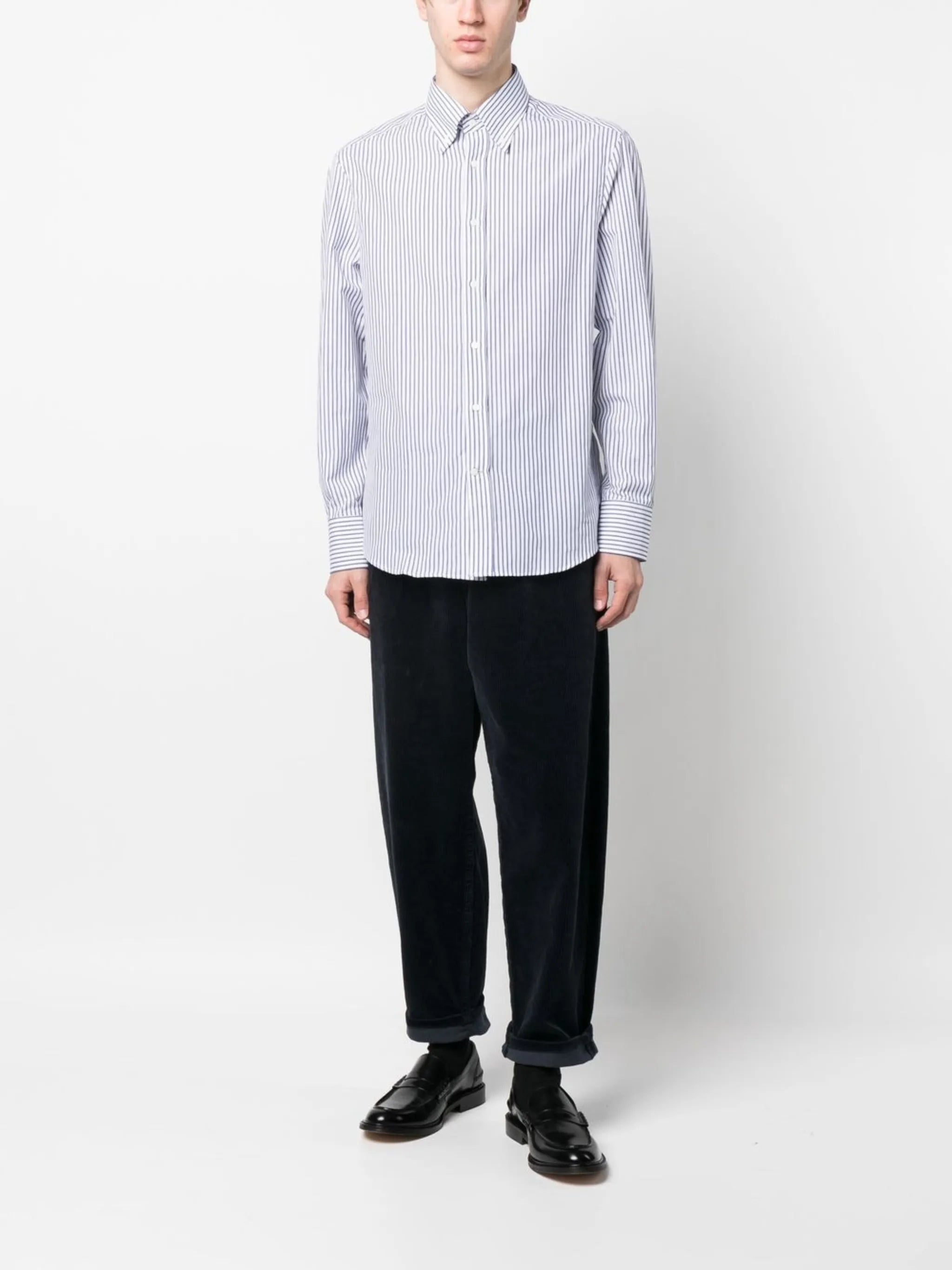 striped long-sleeve shirt