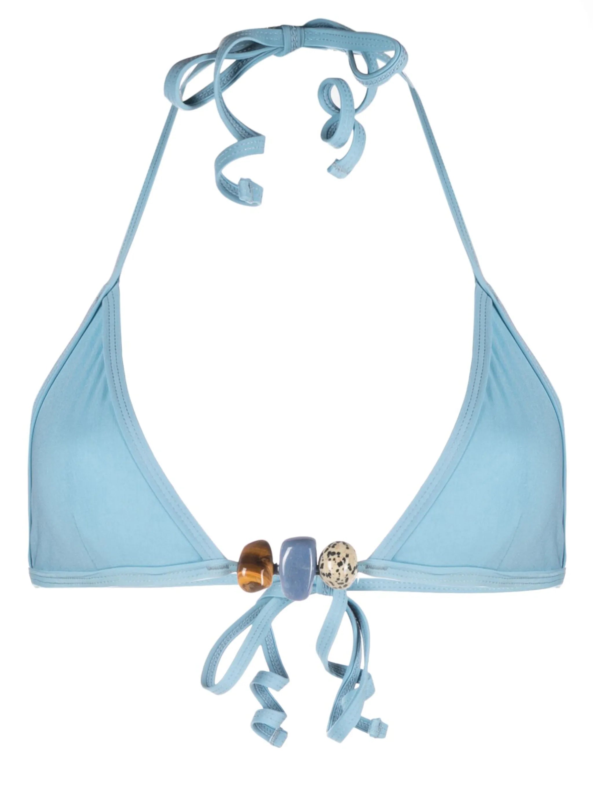 embellished triangle bikini top