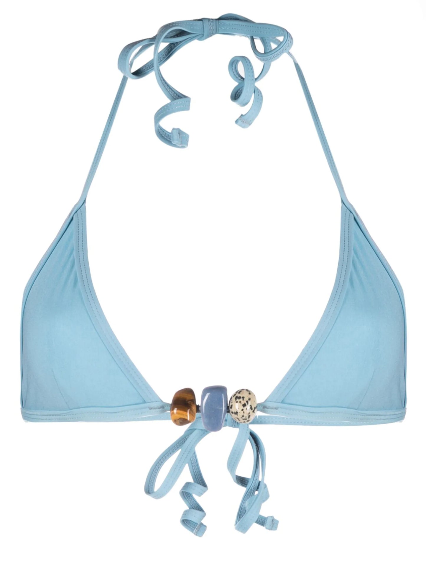 embellished triangle bikini top