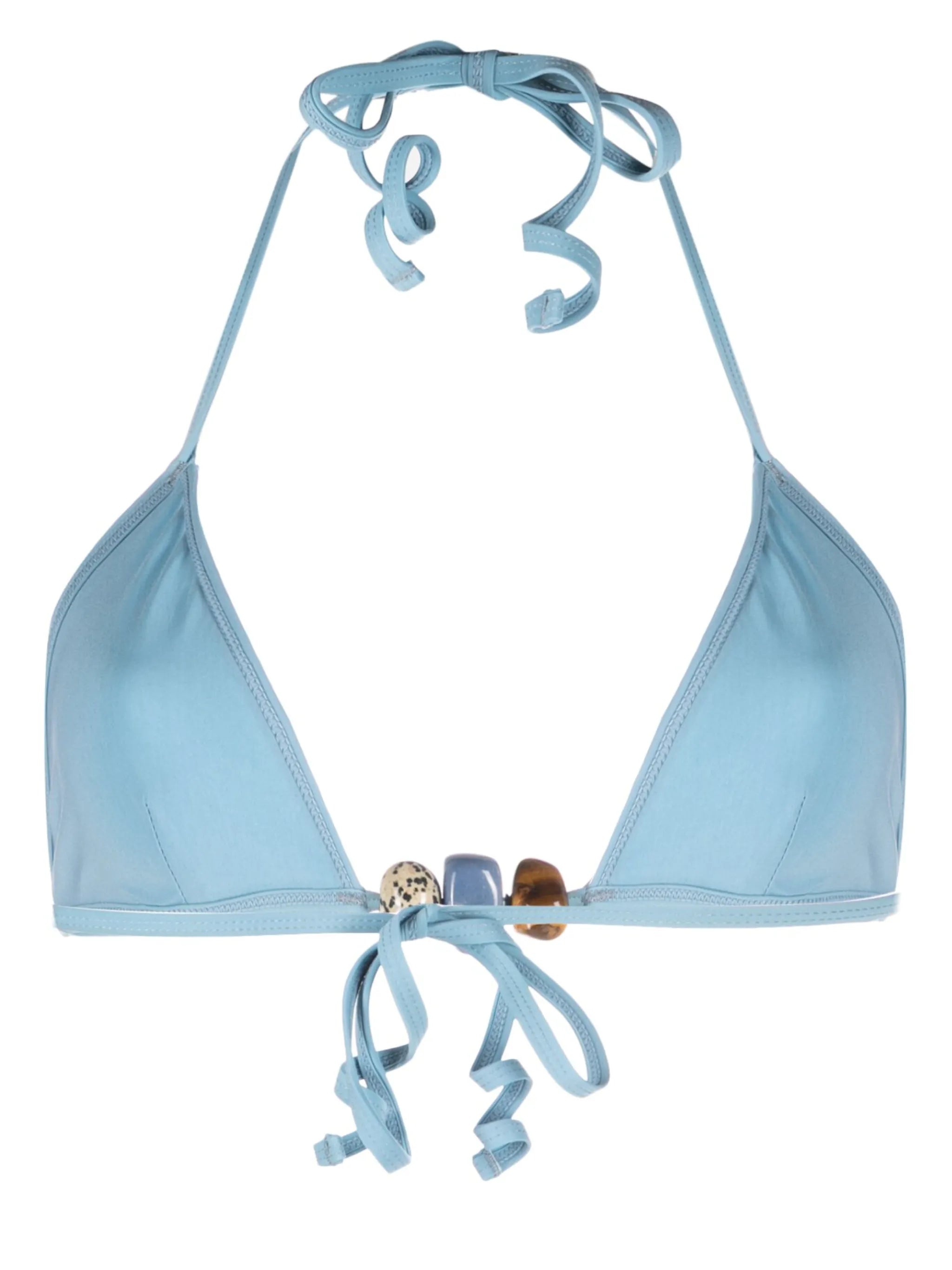 embellished triangle bikini top