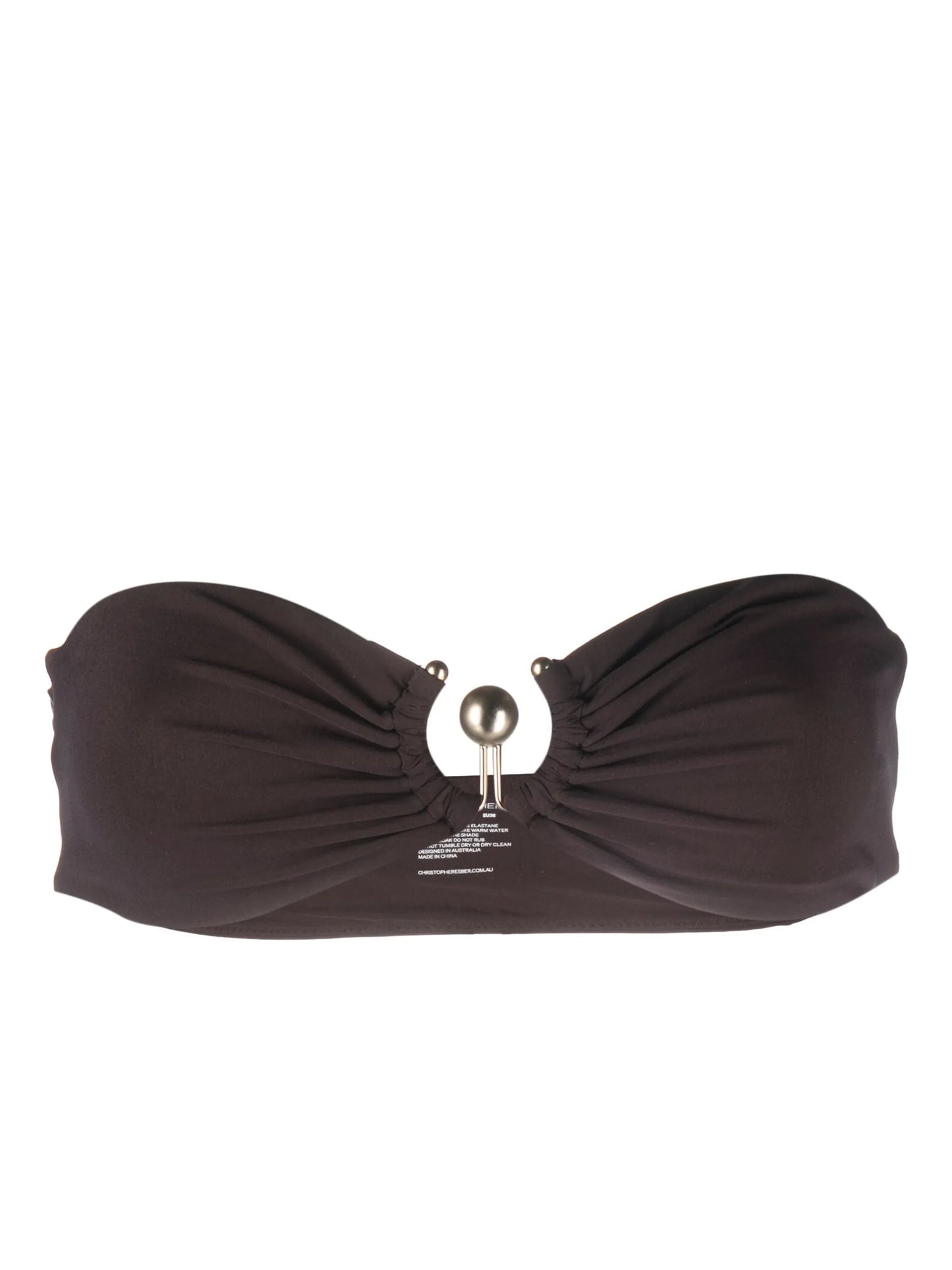 hardware-detailing bandeau bikini top