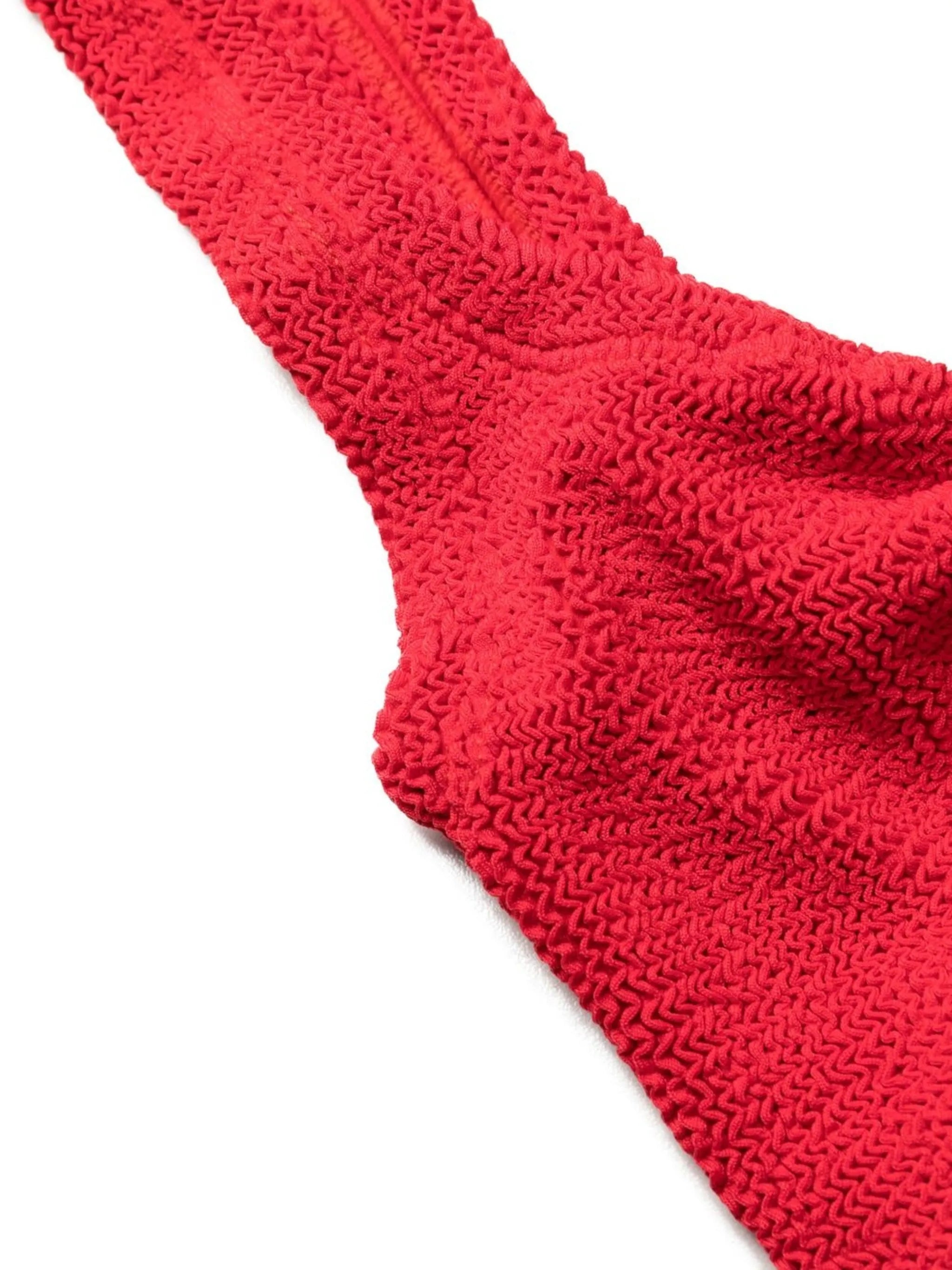 Twist-detail crinkle bikini set