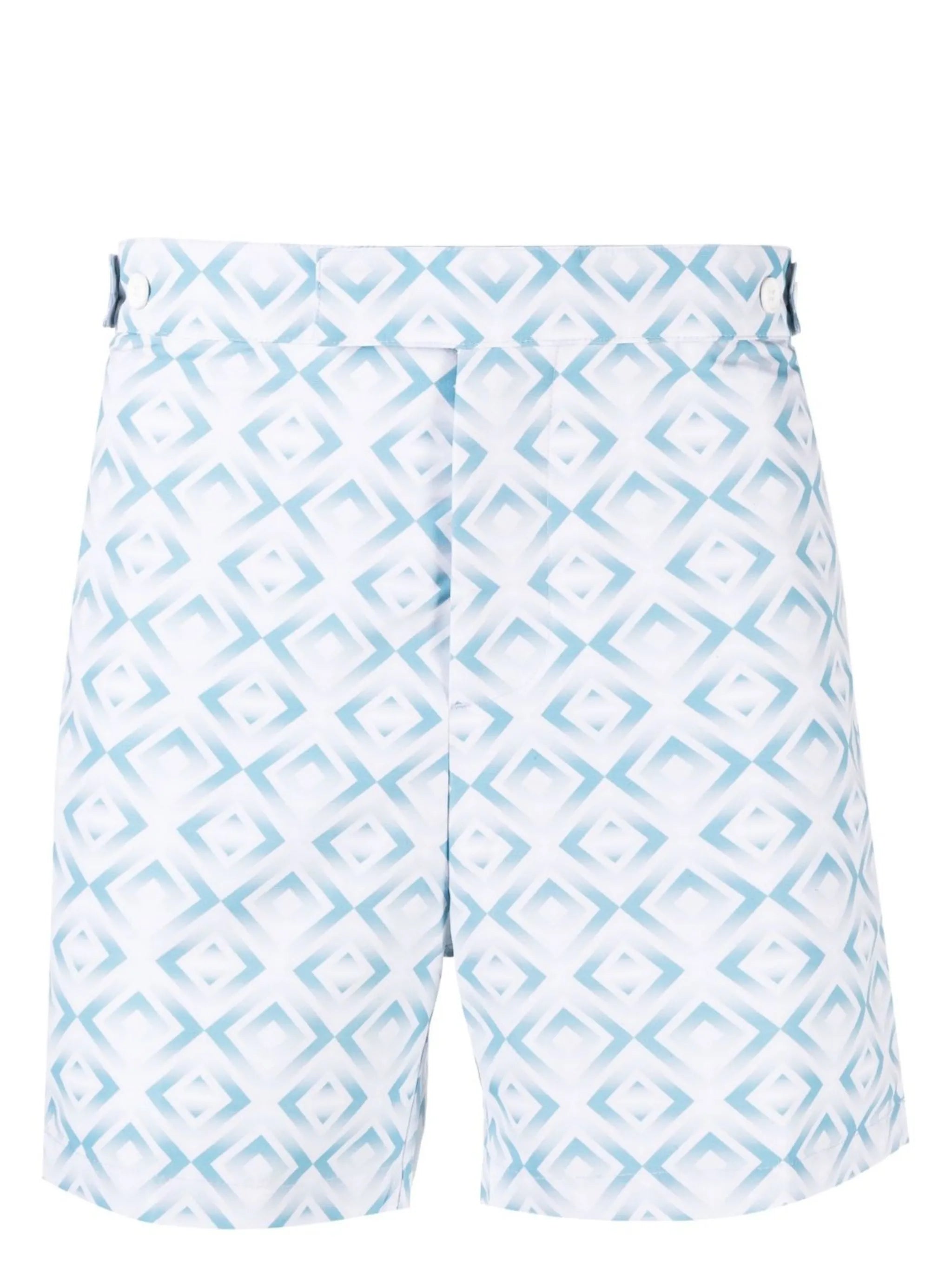 geometric print swim shorts
