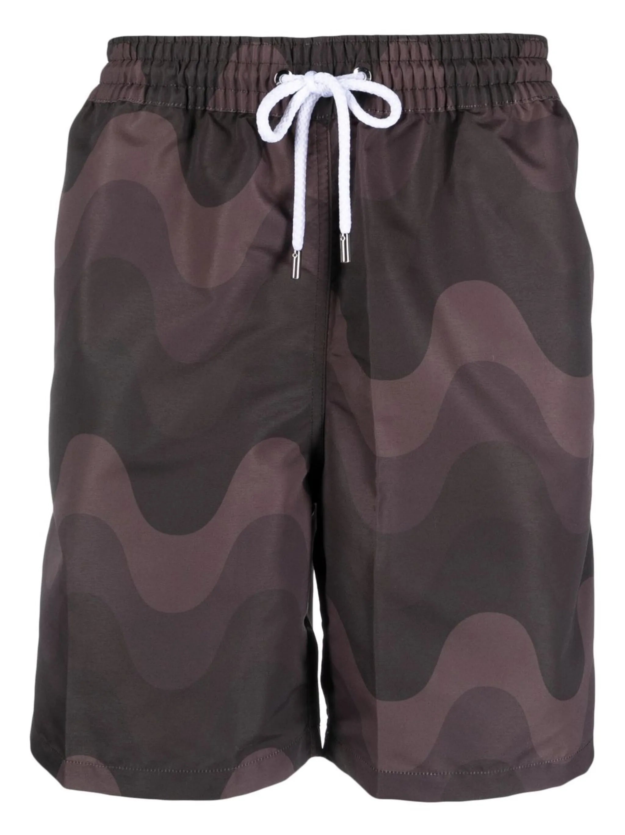 wavy-print swim shorts