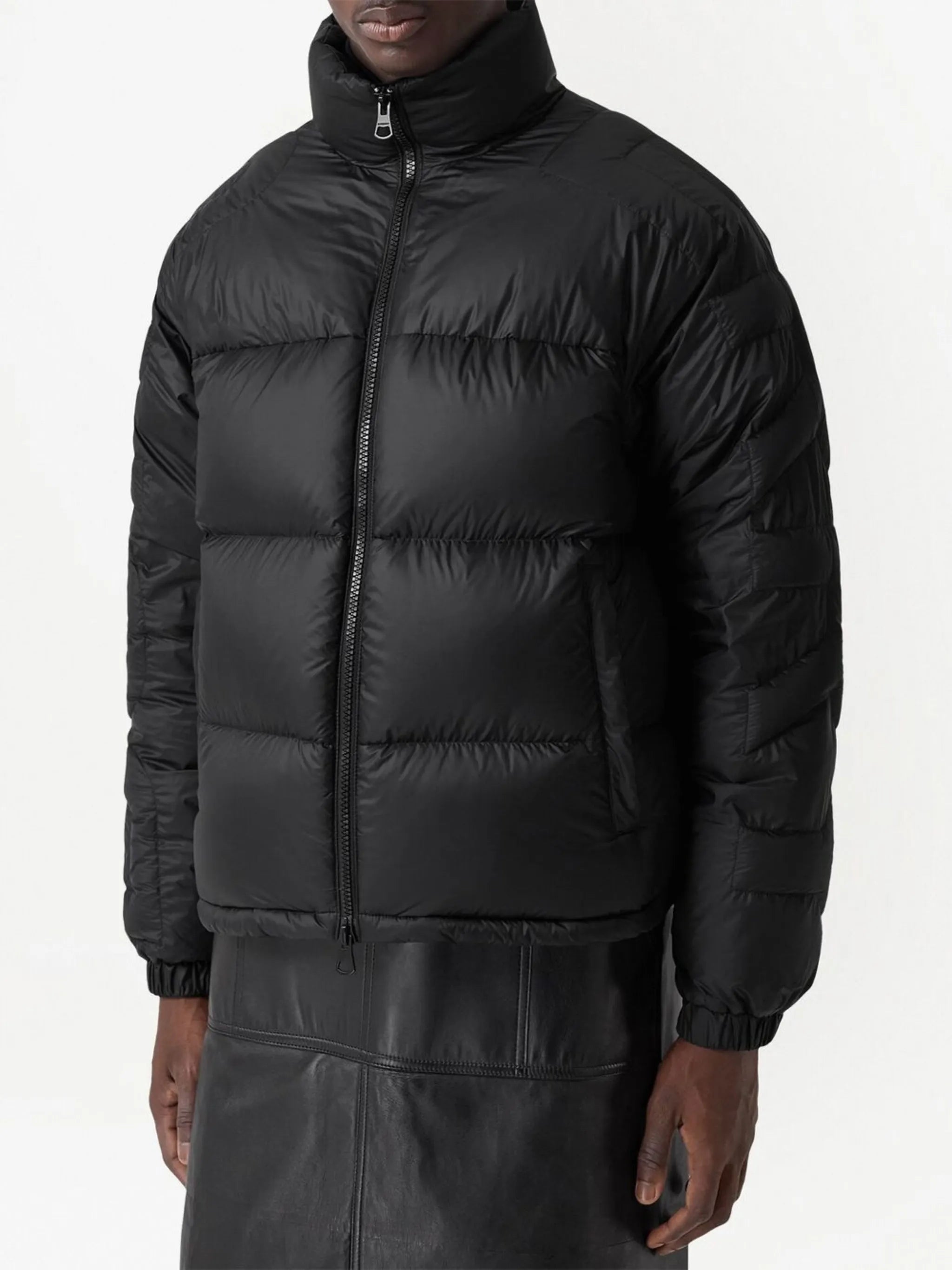 quilted zip-up jacket