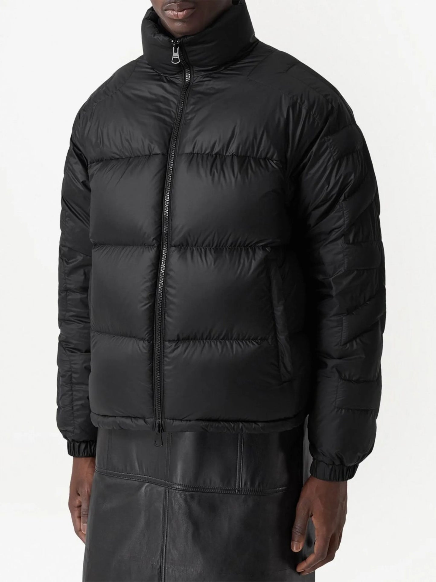 quilted zip-up jacket