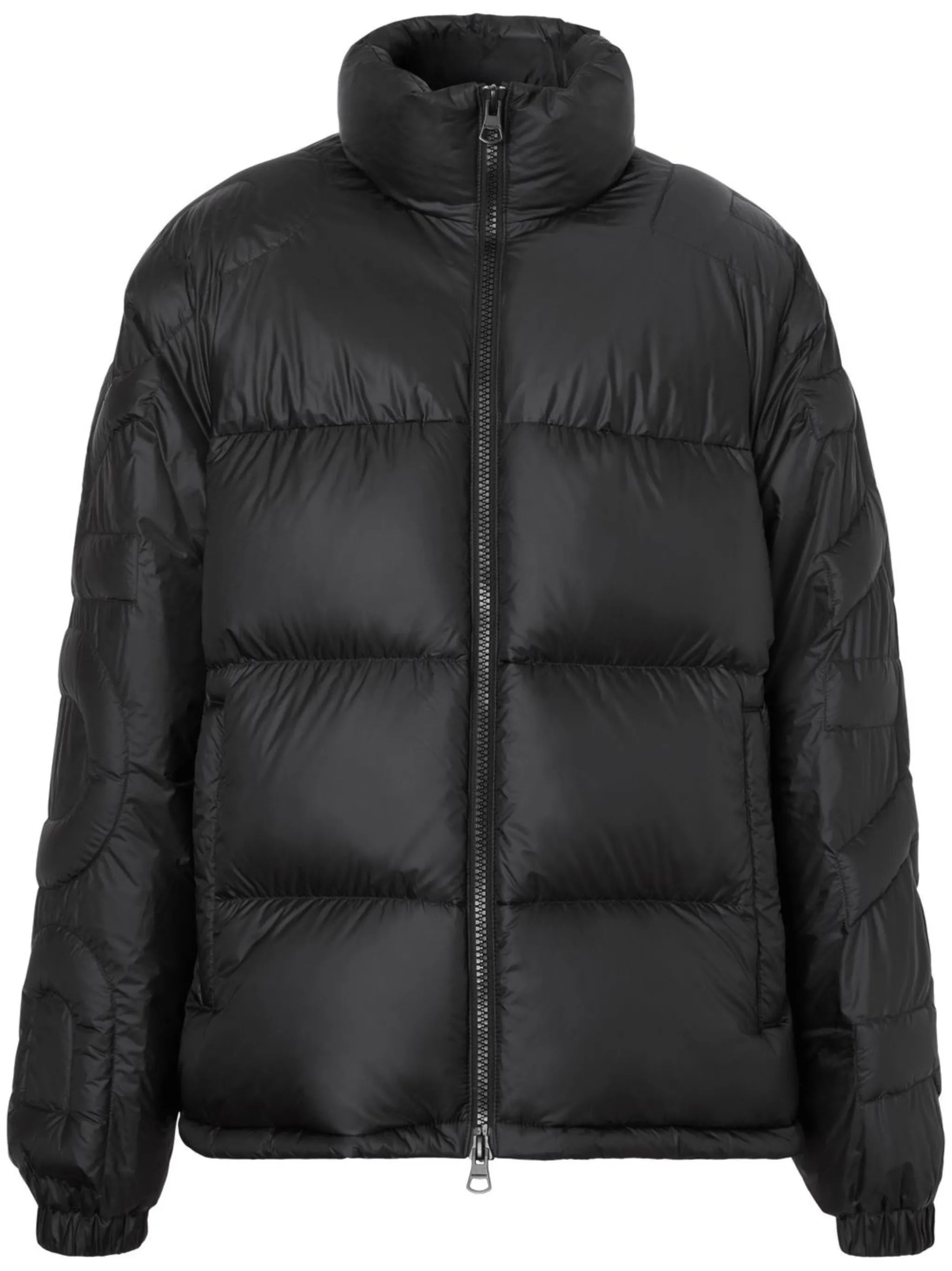 quilted zip-up jacket