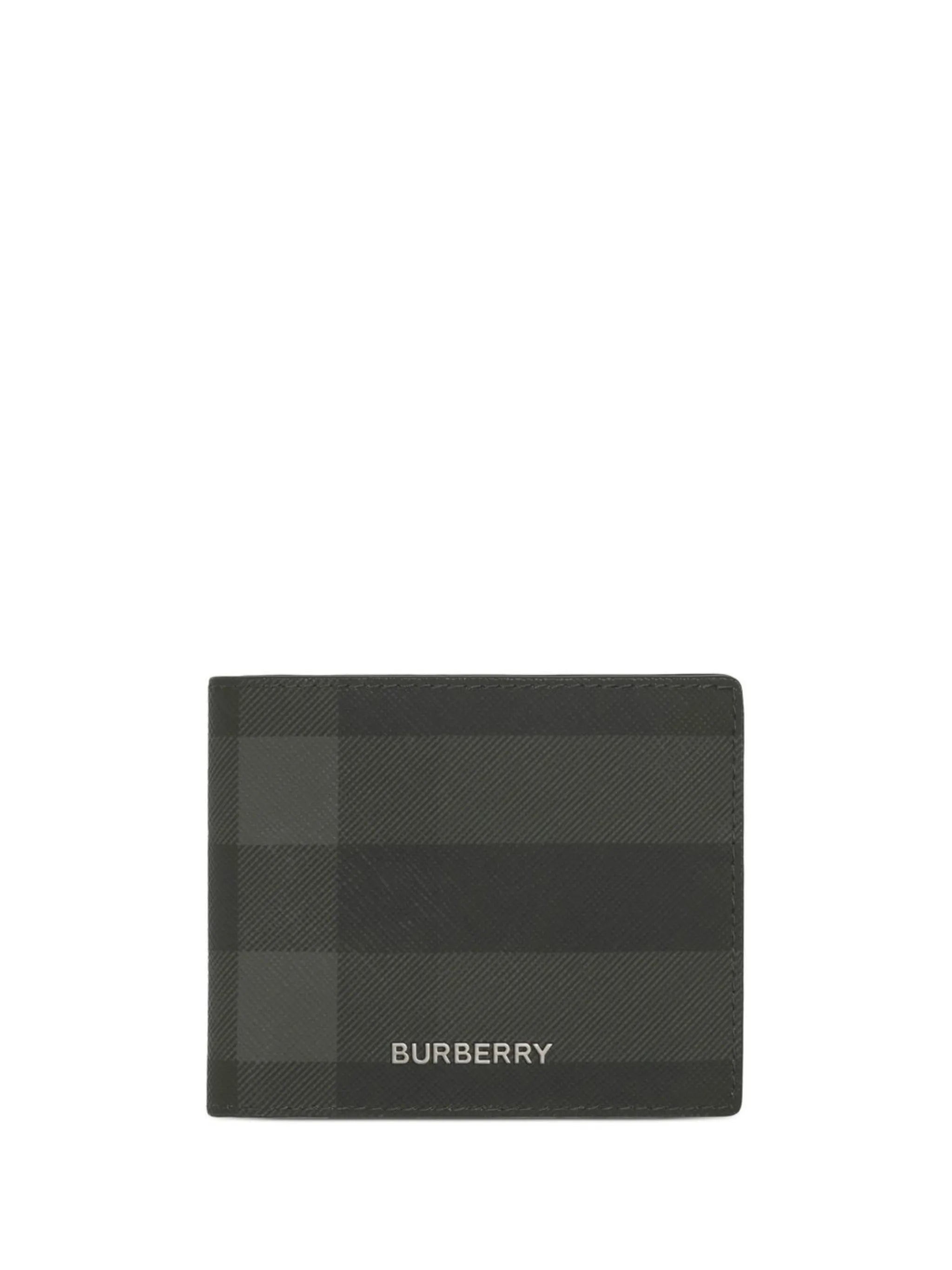 checked bifold wallet