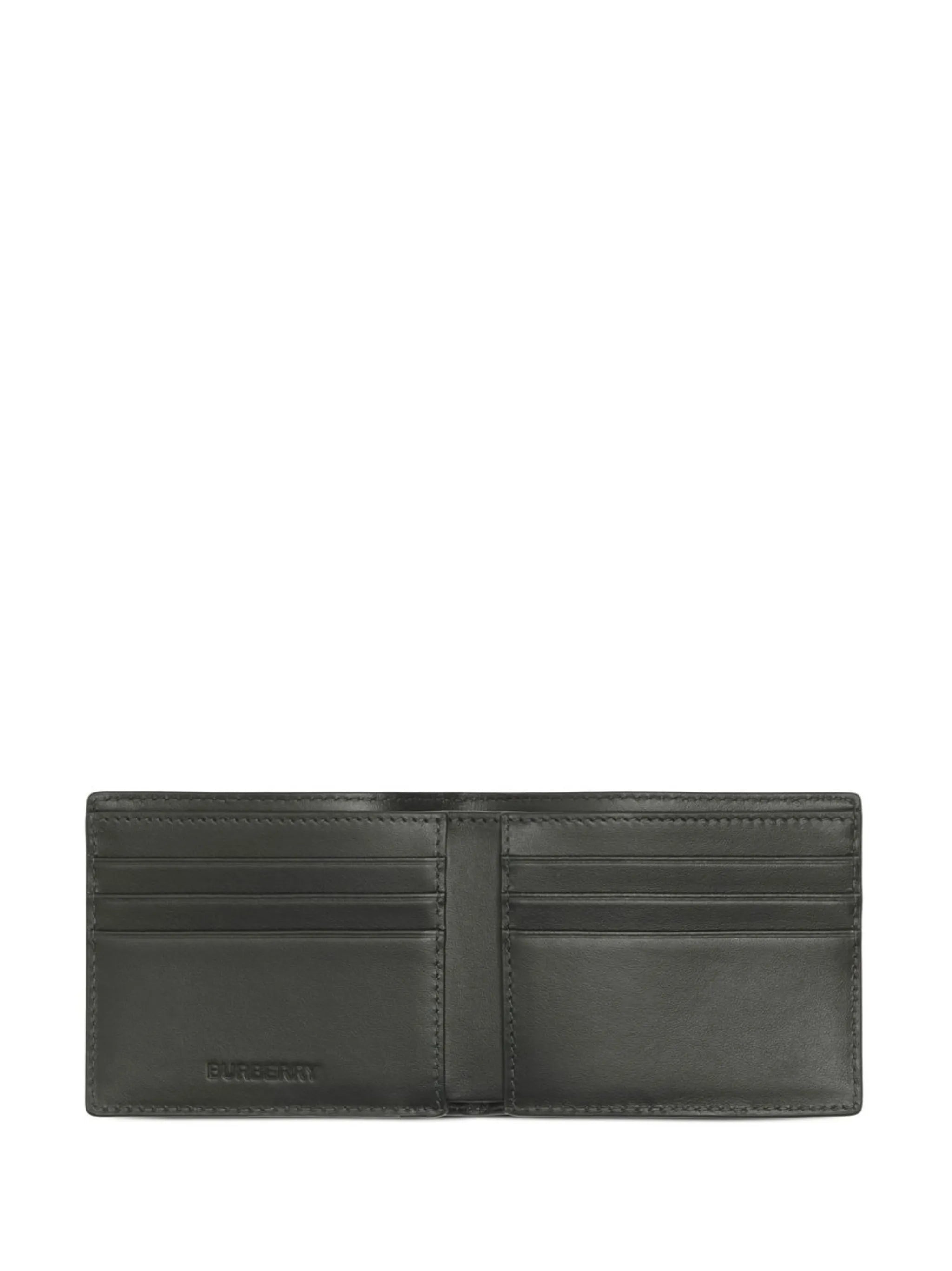checked bifold wallet
