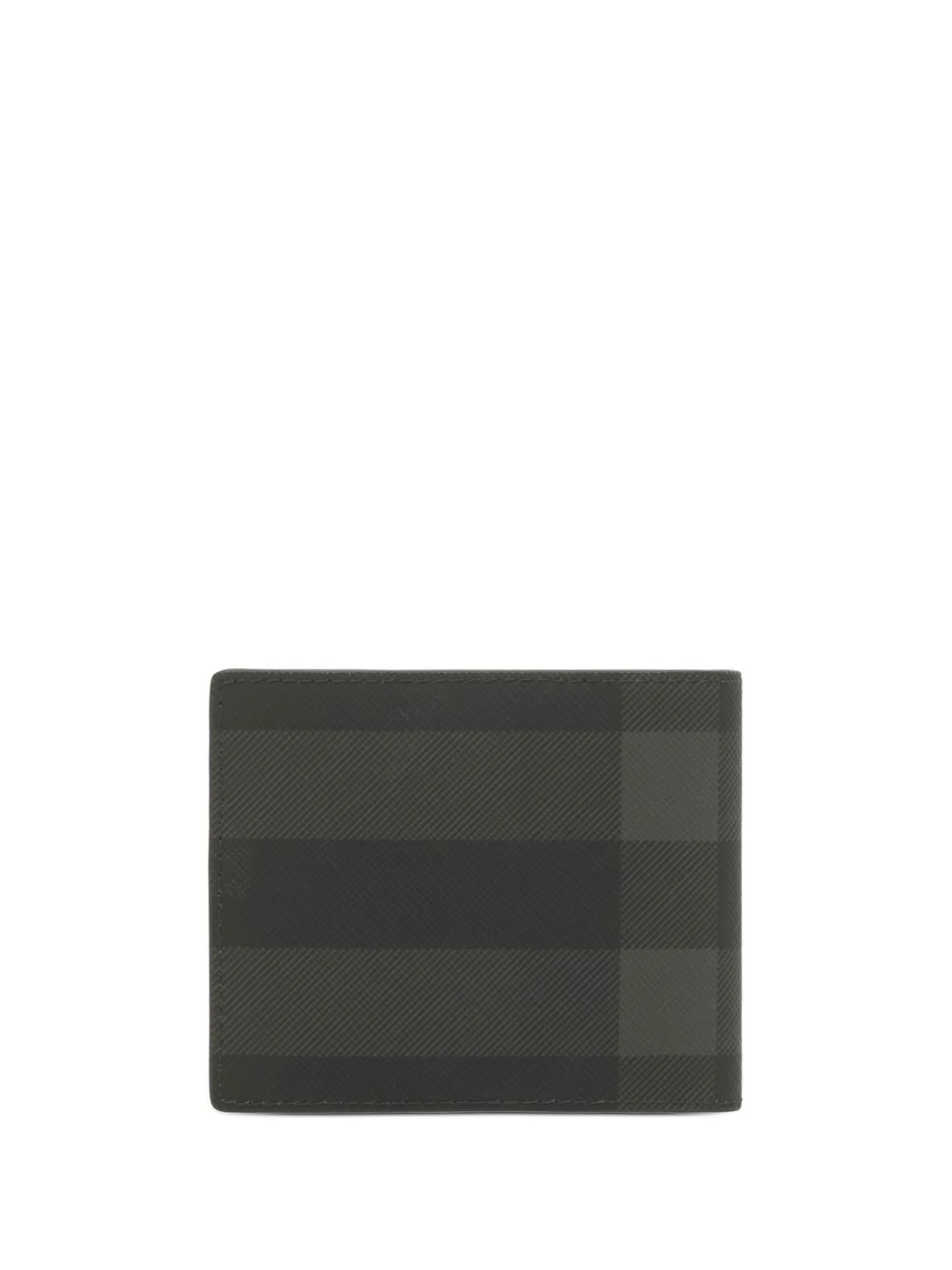 checked bifold wallet