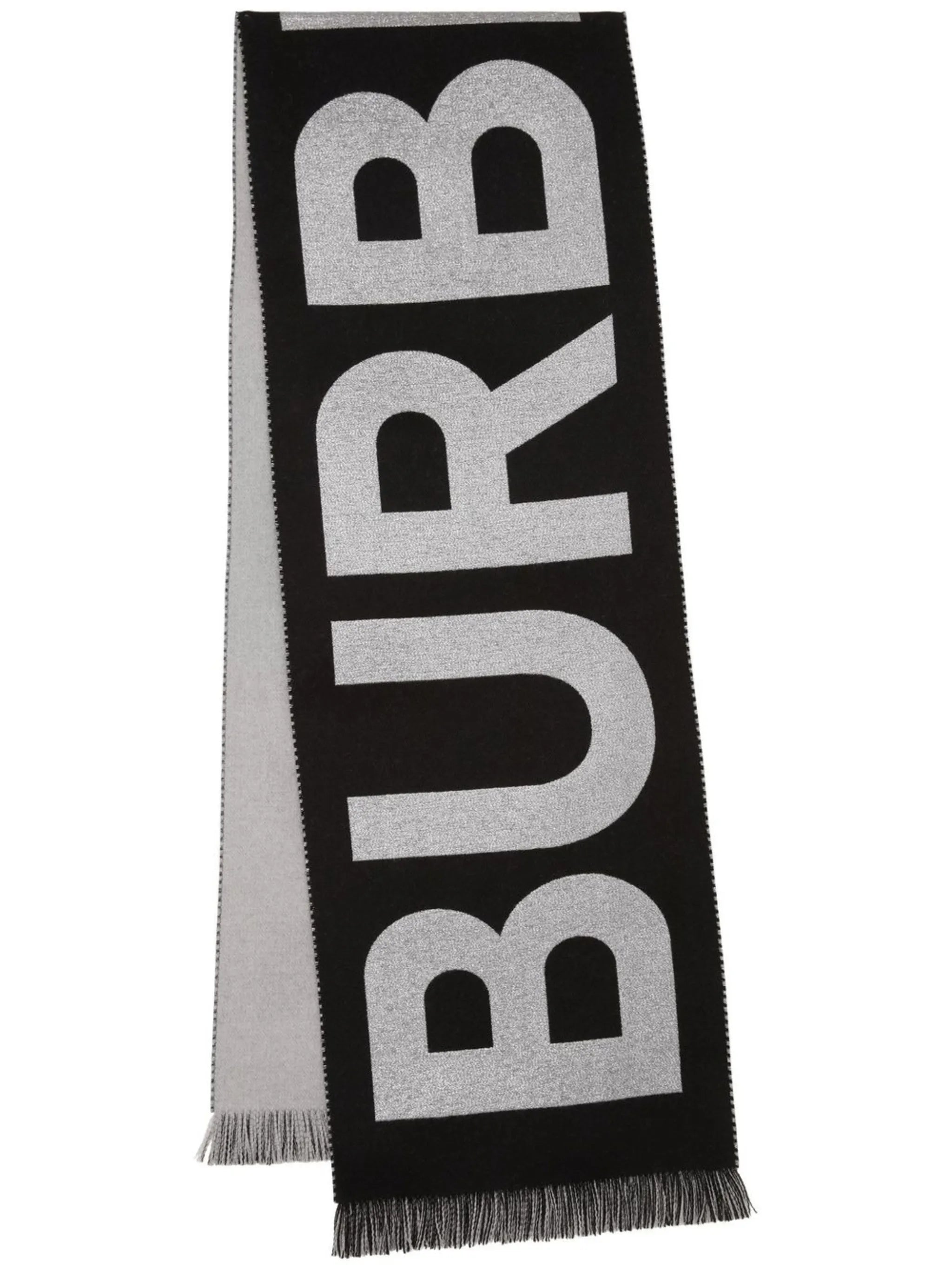 glitter logo-intarsia scarf
