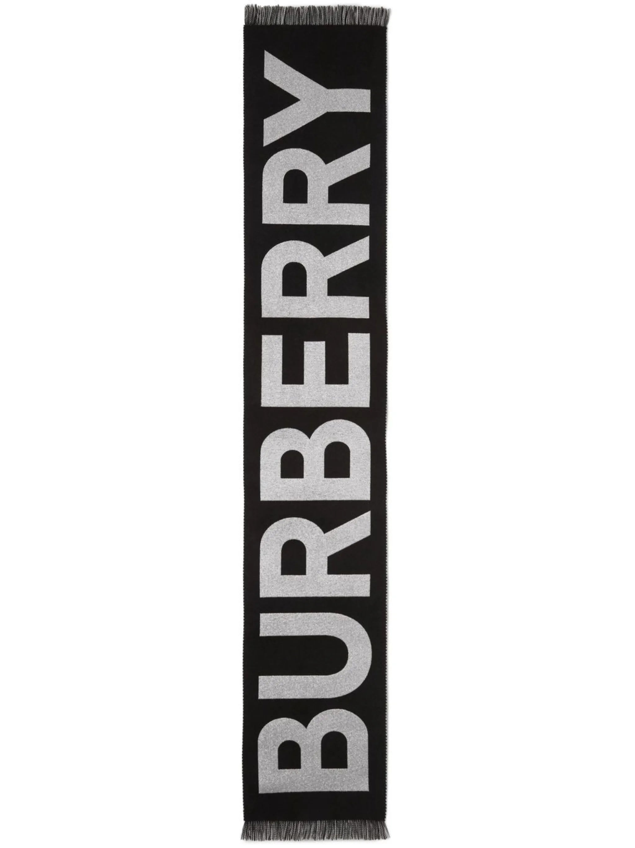 glitter logo-intarsia scarf