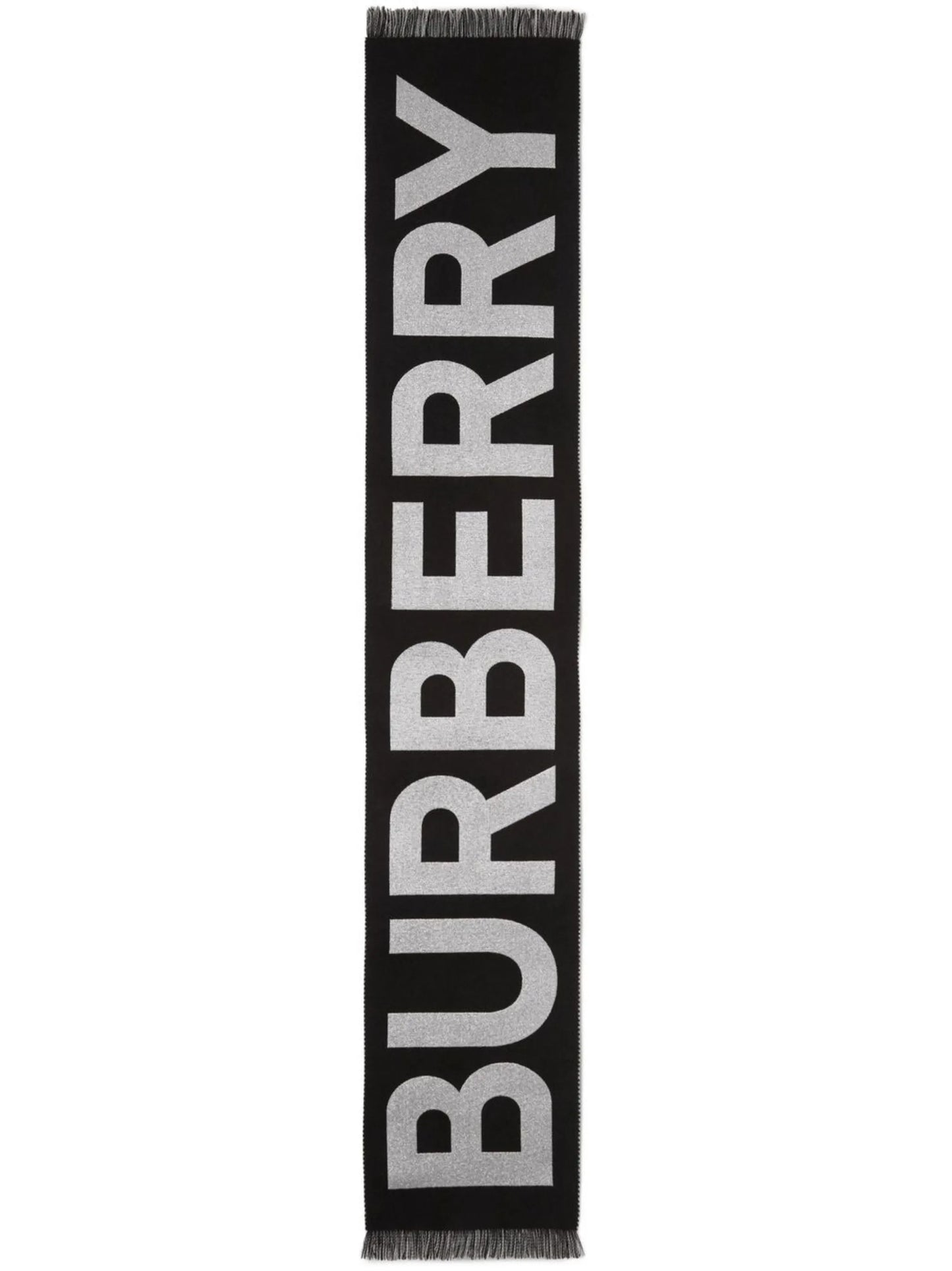 glitter logo-intarsia scarf