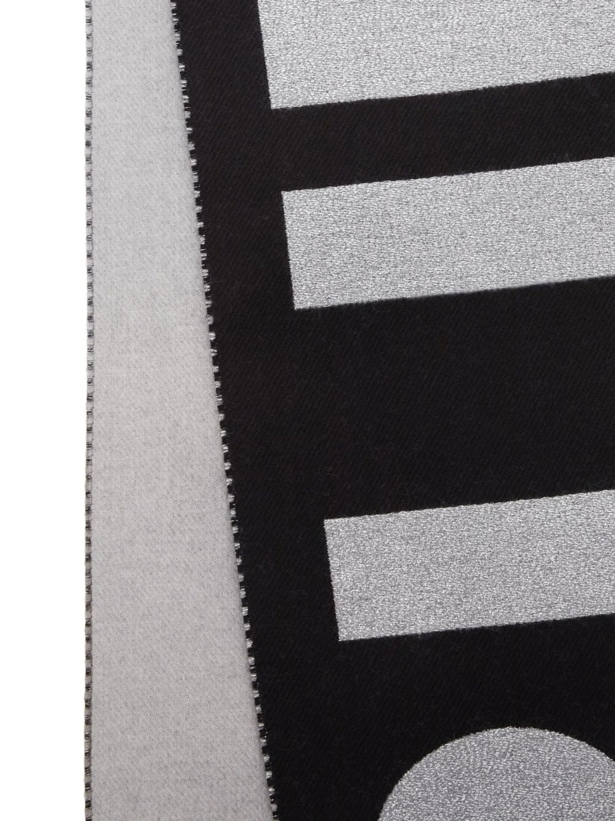 glitter logo-intarsia scarf