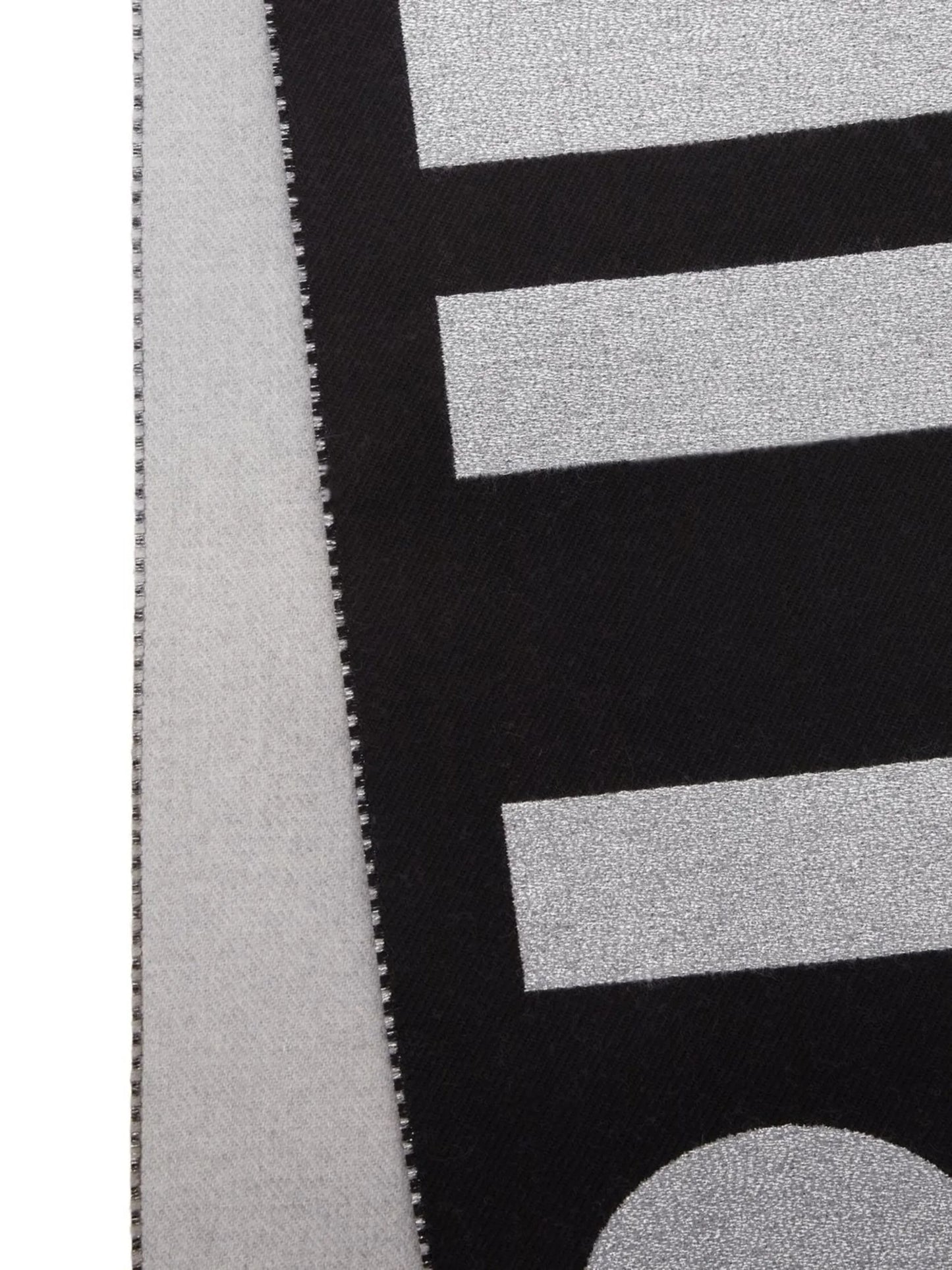 glitter logo-intarsia scarf