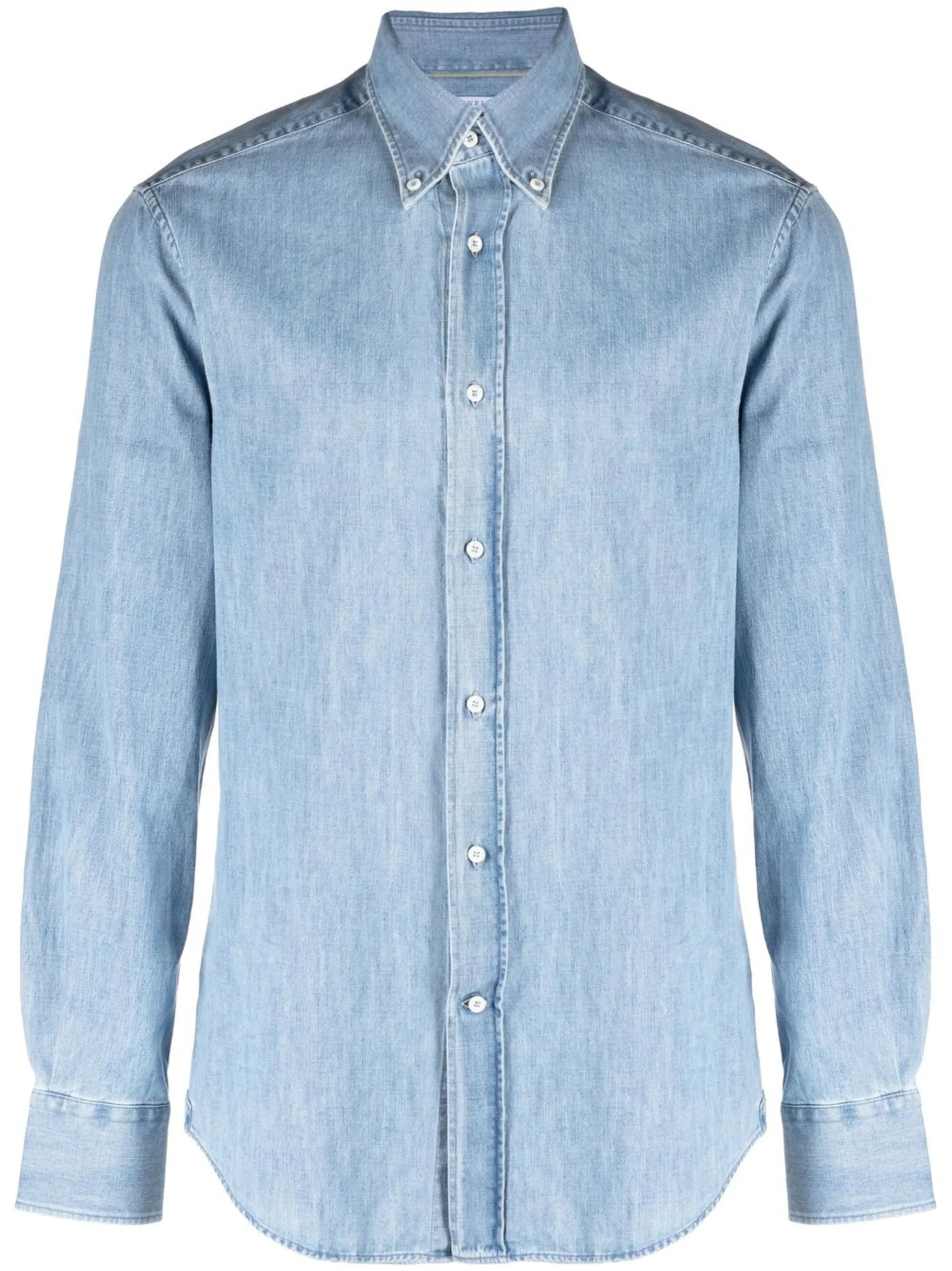 long-sleeved denim shirt