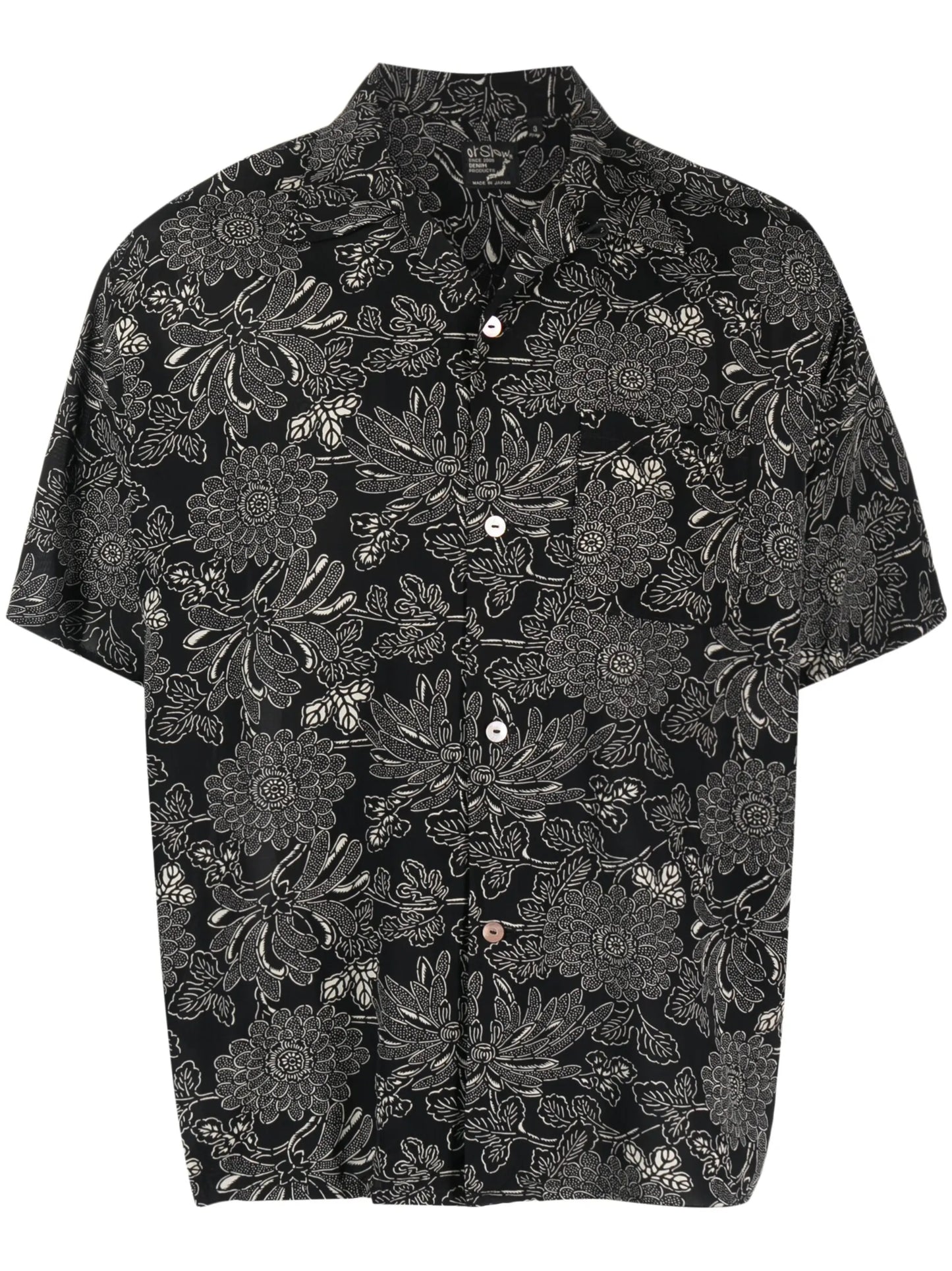 floral-print short-sleeved shirt